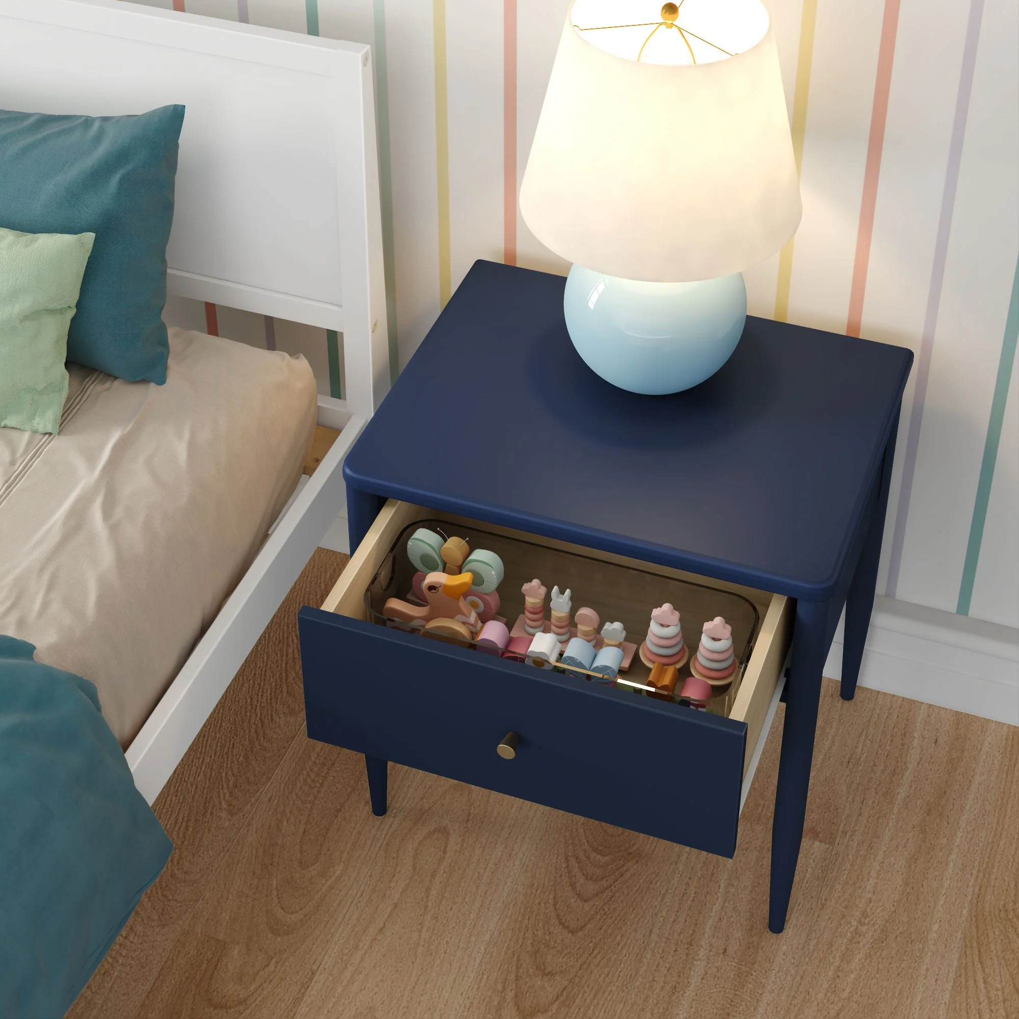 Hudson 1-Drawer Nightstand - Image 17