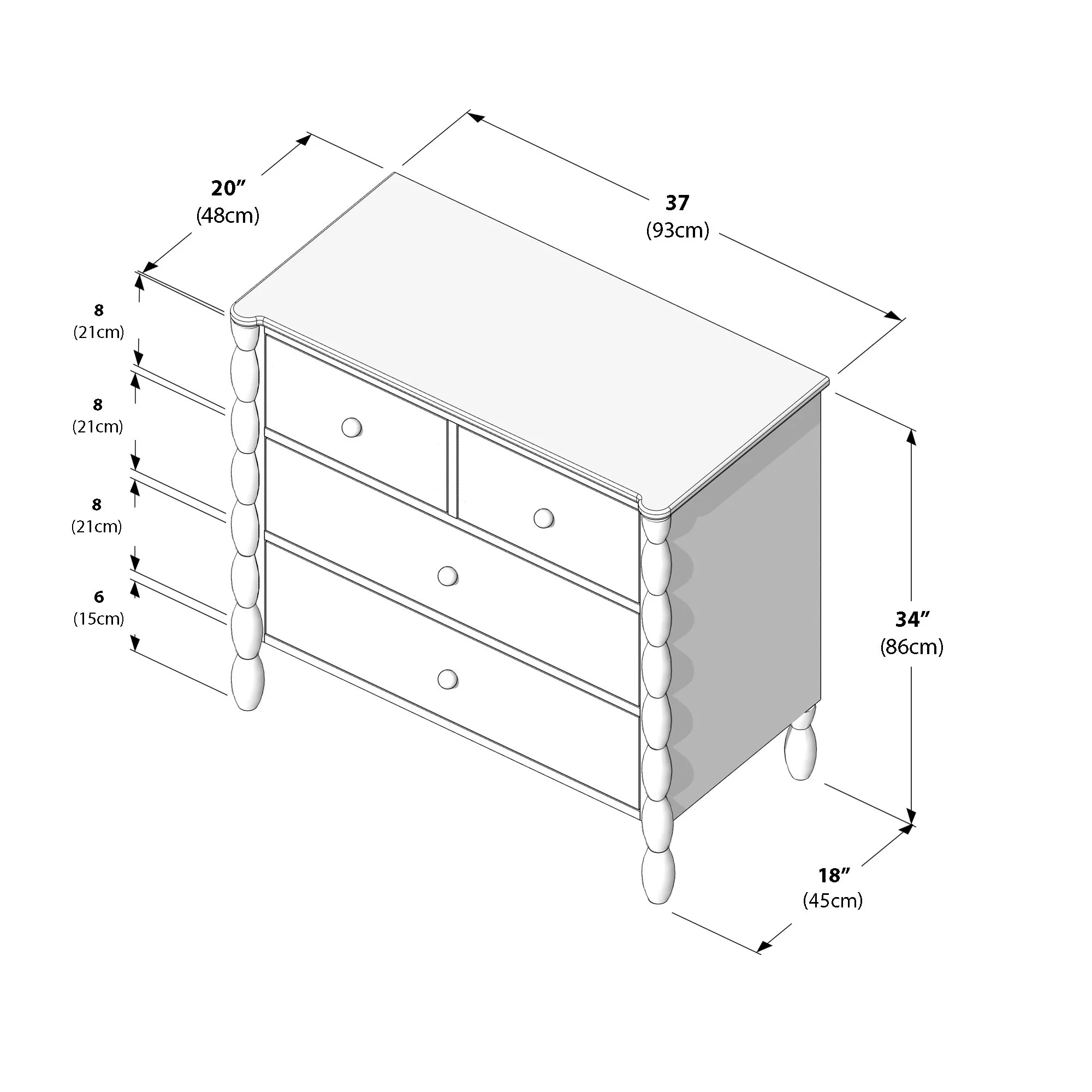 Jenny 4-Drawer Dresser - Image 32