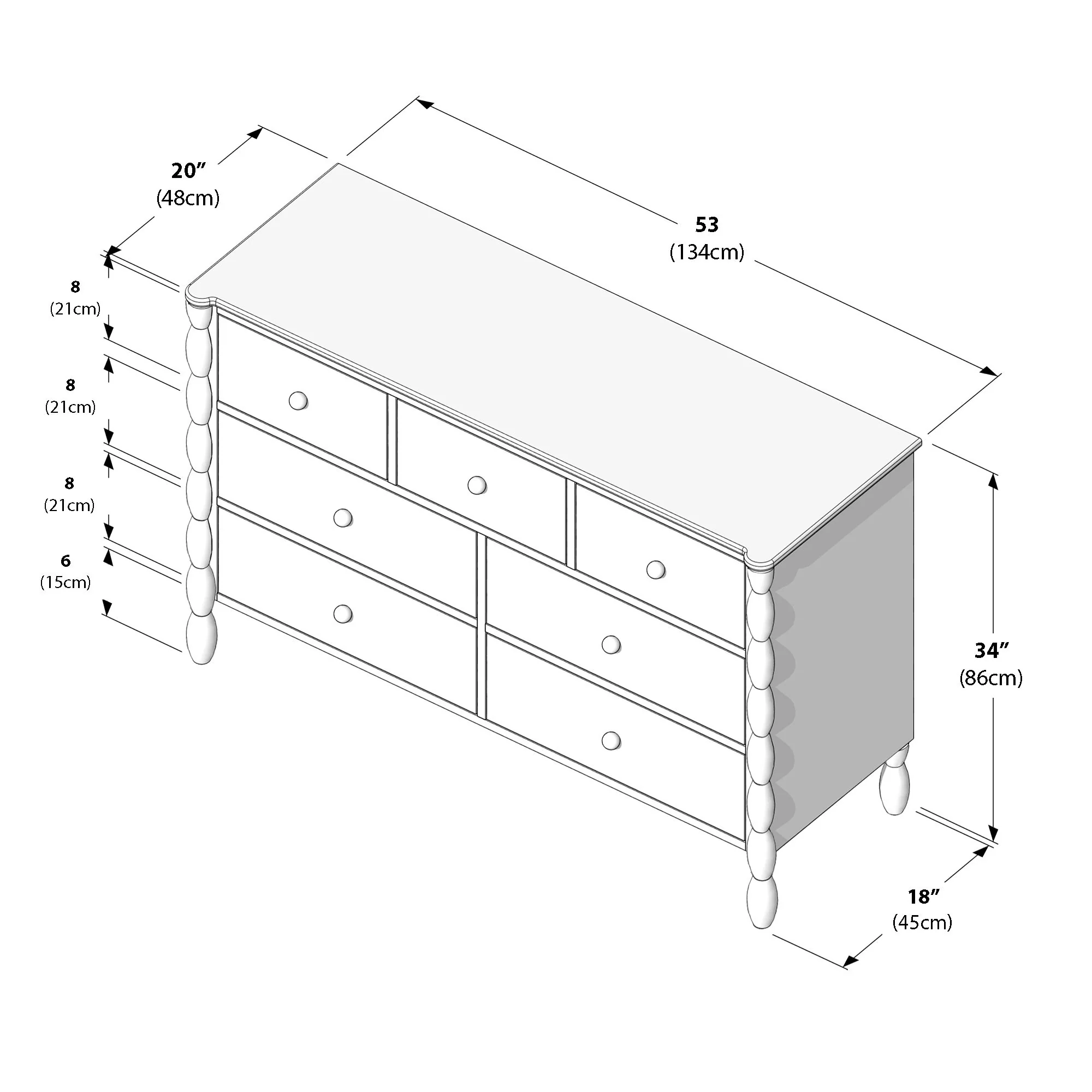 Jenny 7-Drawer Dresser - Image 29