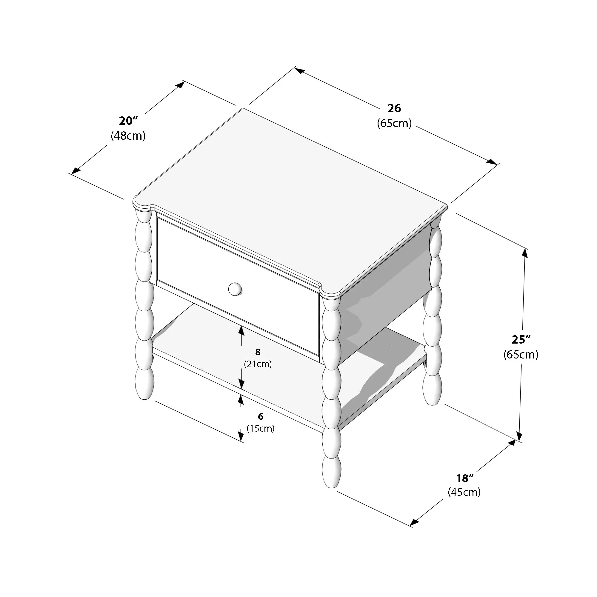 Jenny Nightstand With Shelf - Image 33
