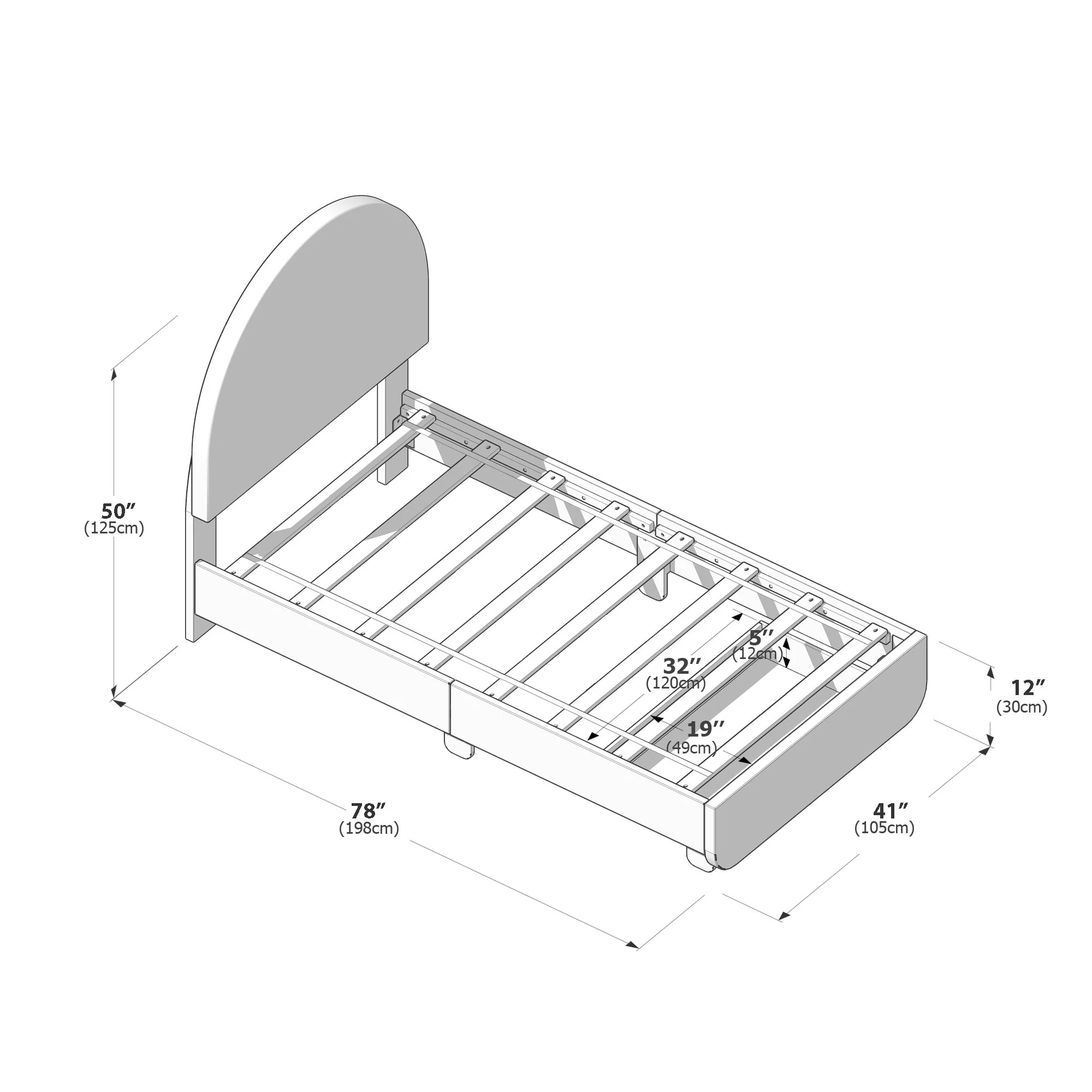 Kenzie Upholstered Twin Bed - Image 36