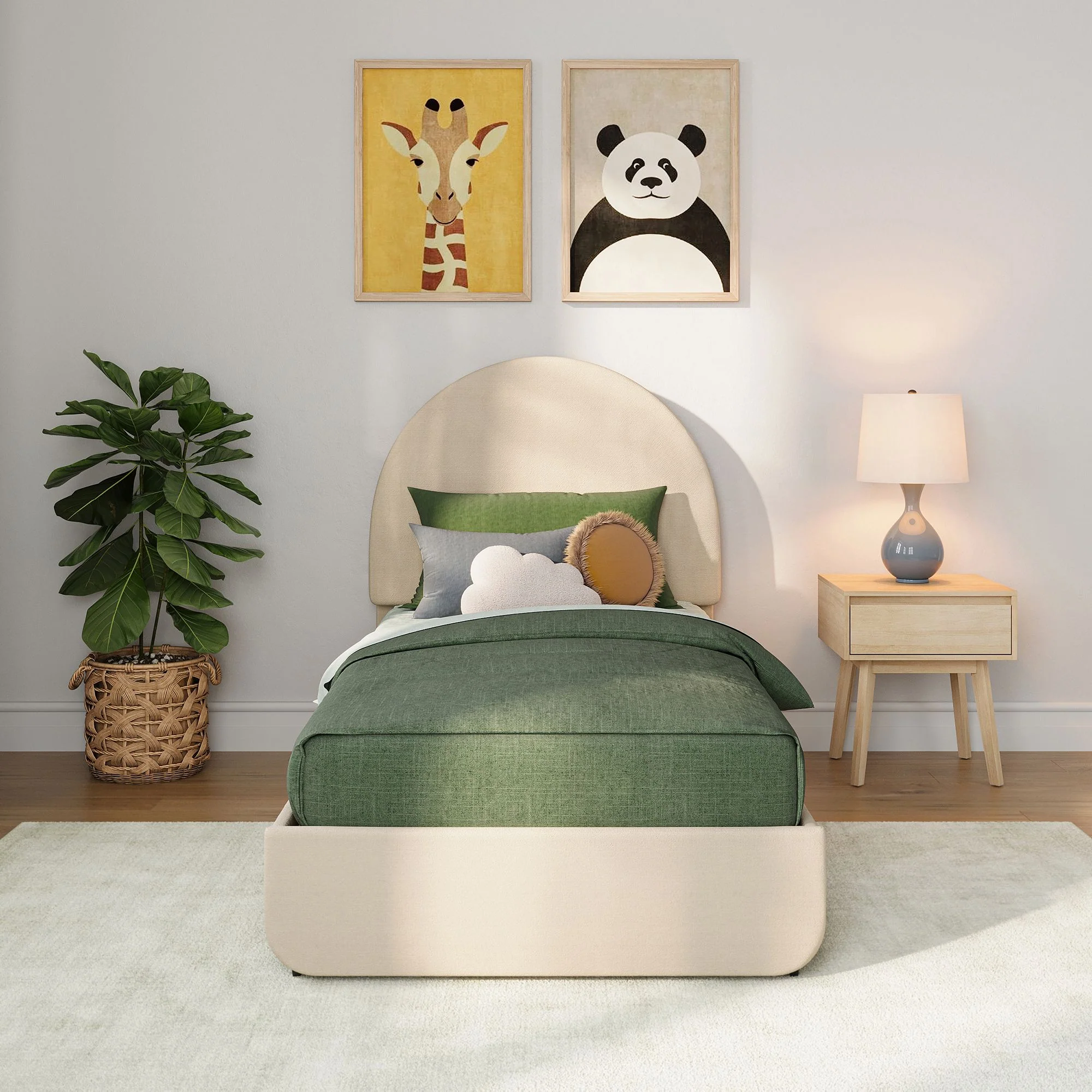 Kenzie Upholstered Twin Bed - Image 5