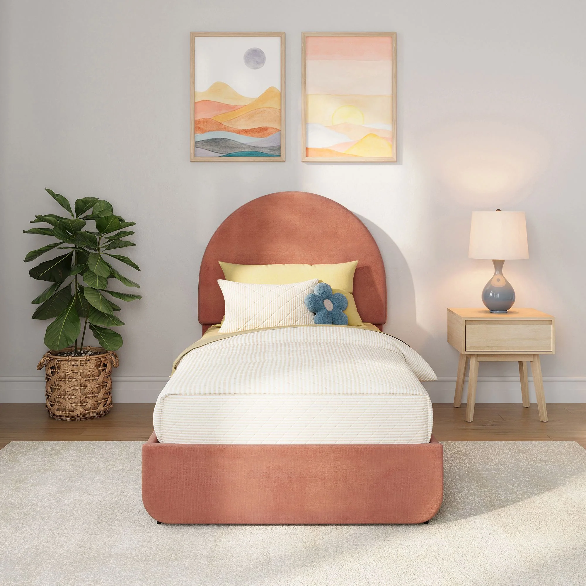 Kenzie Upholstered Twin Bed - Image 6
