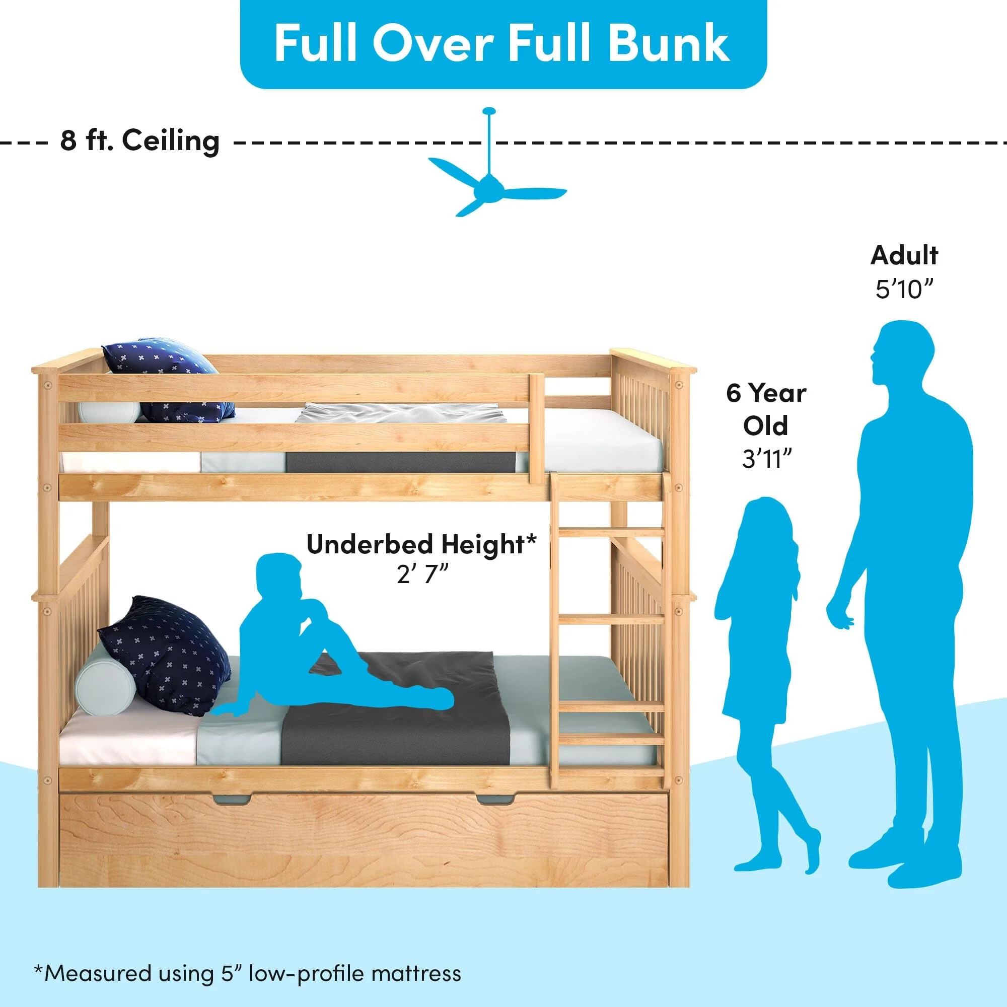 Full Over Full Bunk Bed With Trundle - Image 54