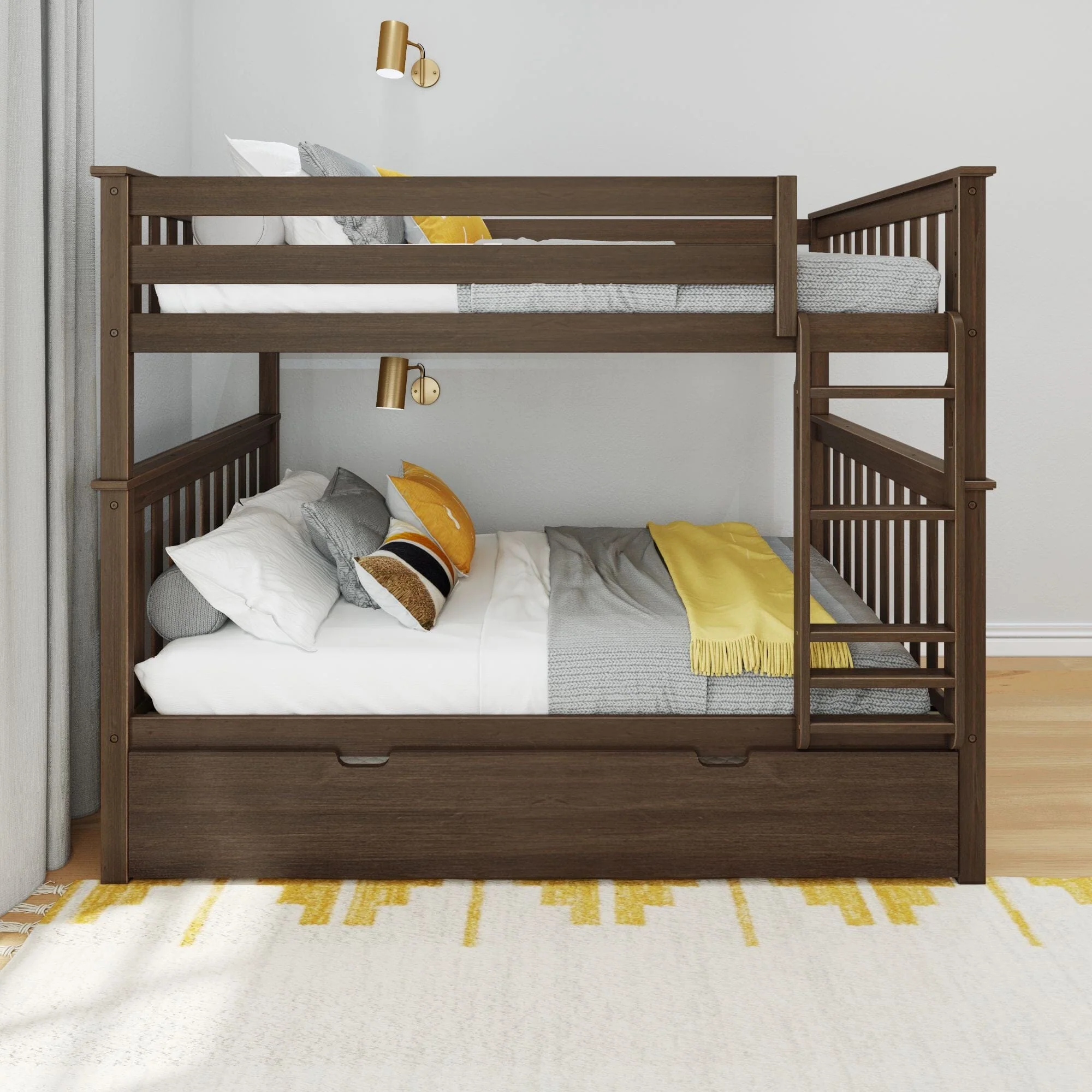 Full Over Full Bunk Bed With Trundle - Image 9