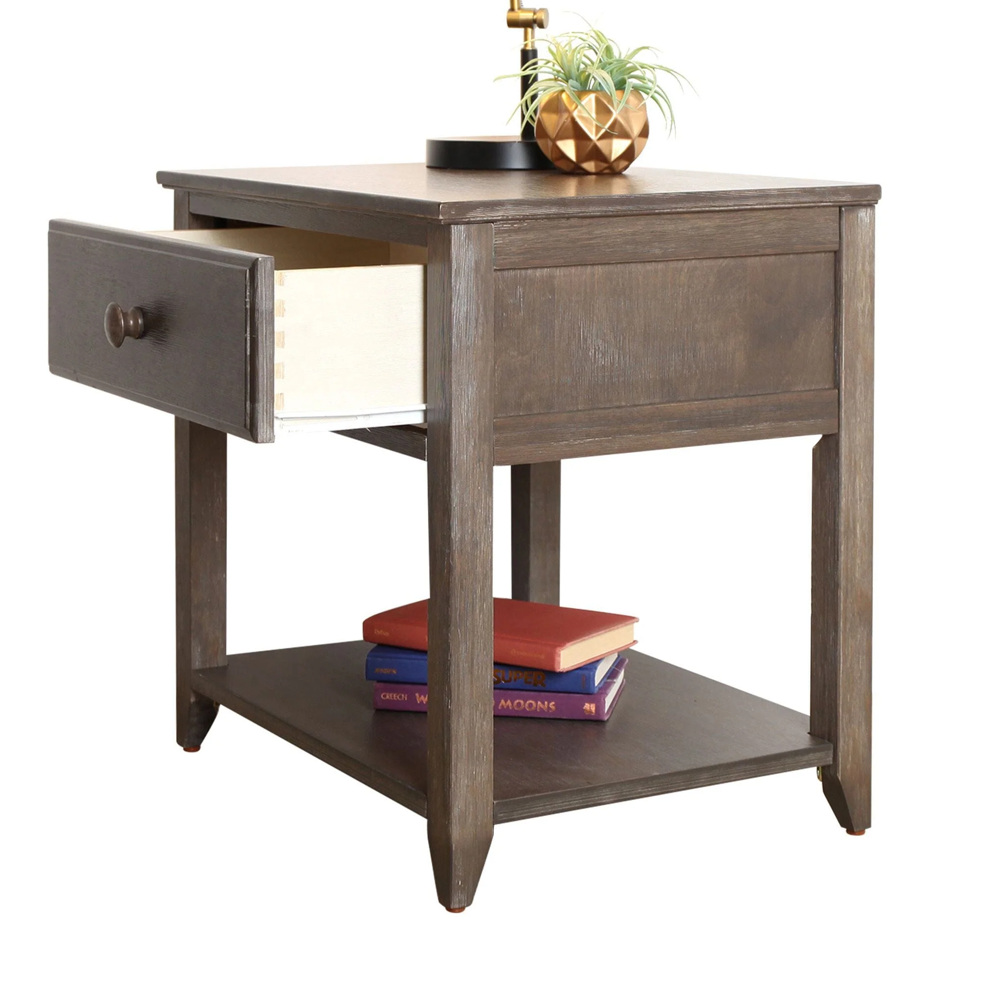 Nightstand with Drawer and Shelf - Image 18