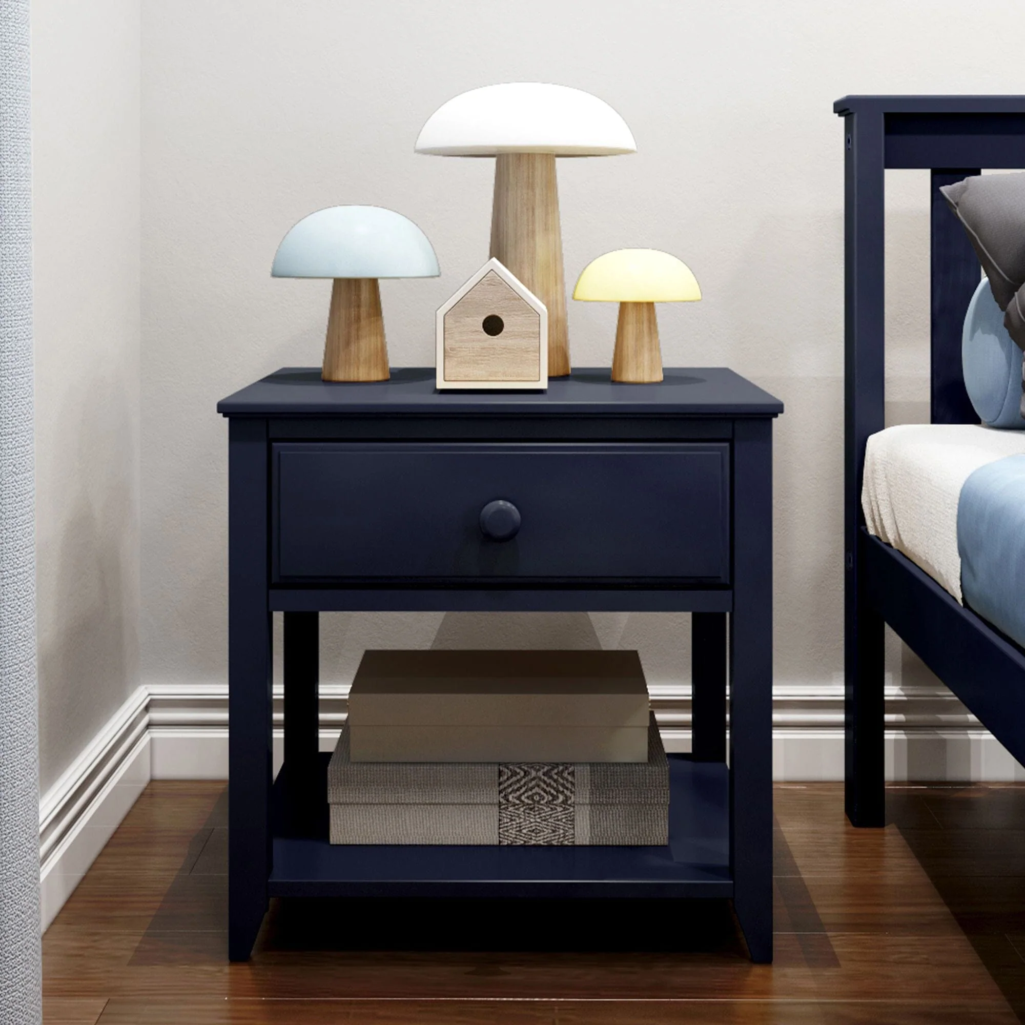 Nightstand with Drawer and Shelf - Image 8