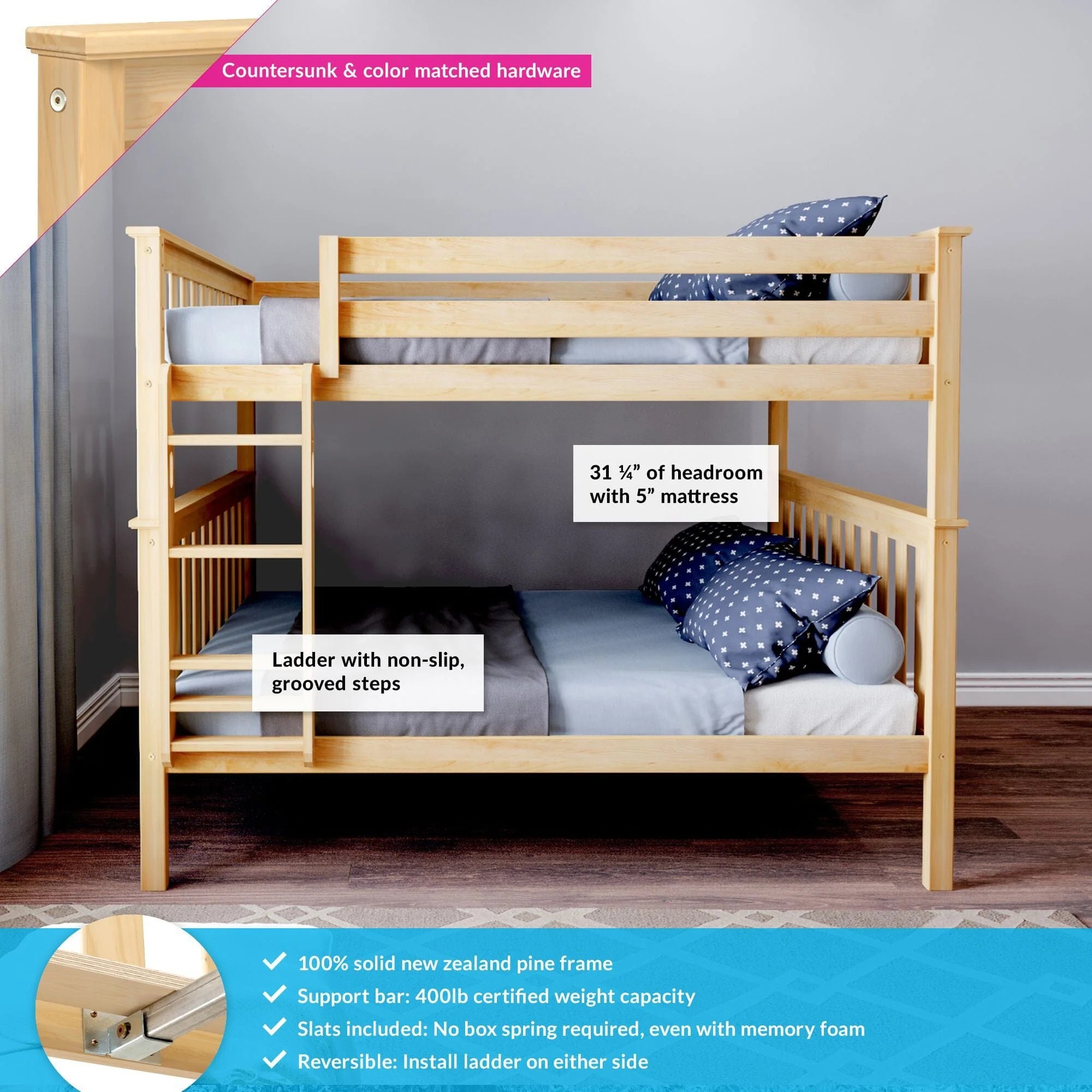 Full Over Full Bunk Bed - Image 6