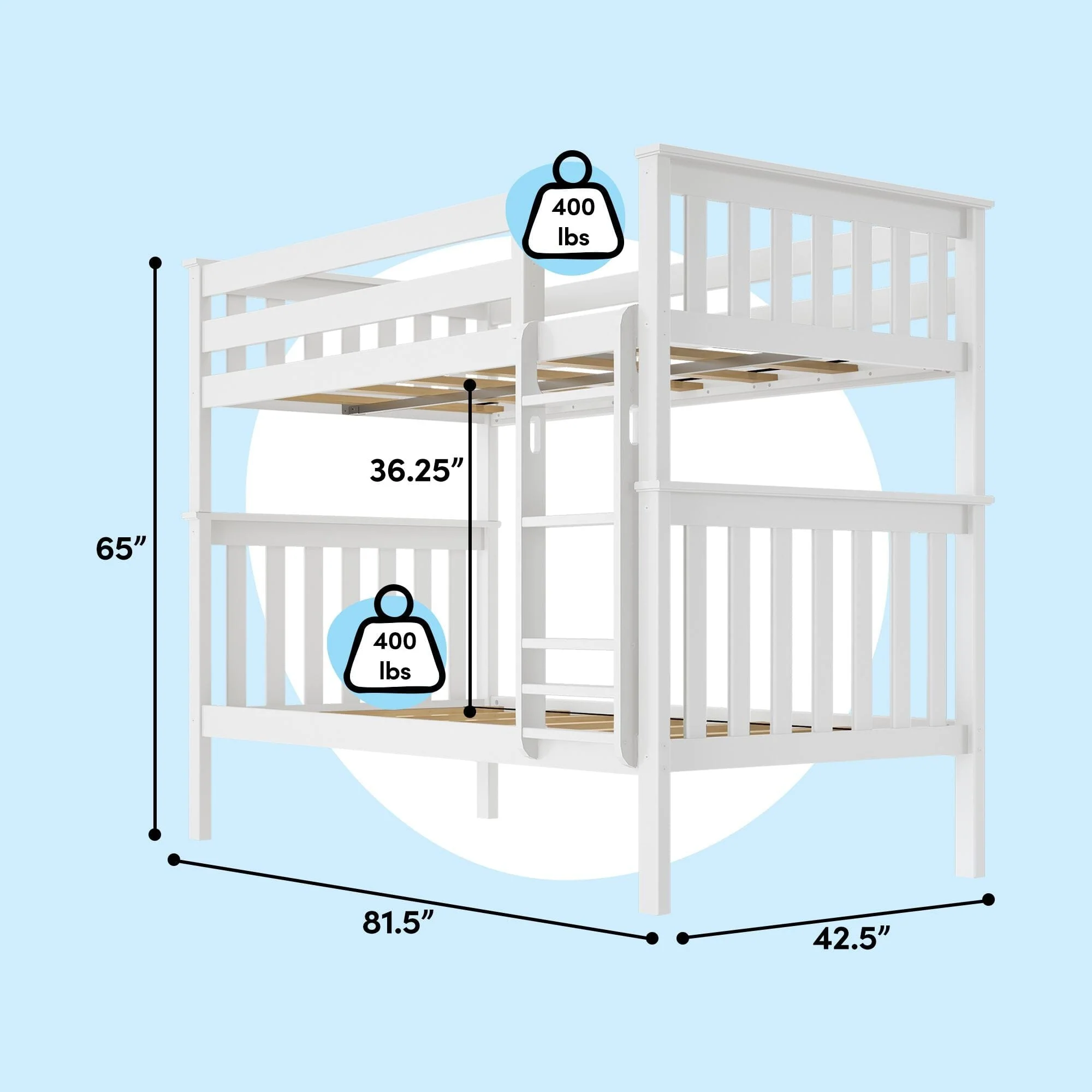 Twin Over Twin Bunk Bed - Image 26