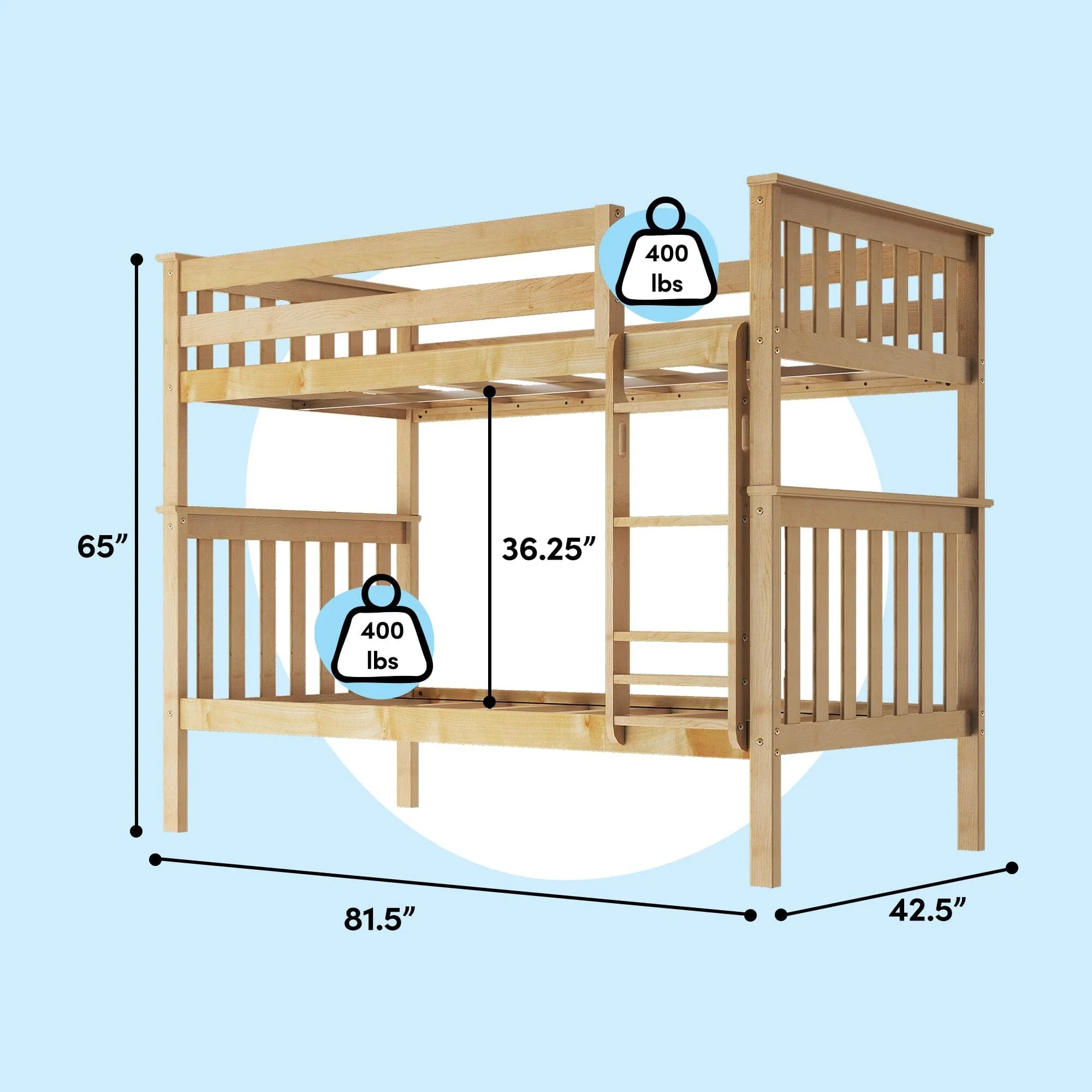 Twin Over Twin Bunk Bed - Image 27