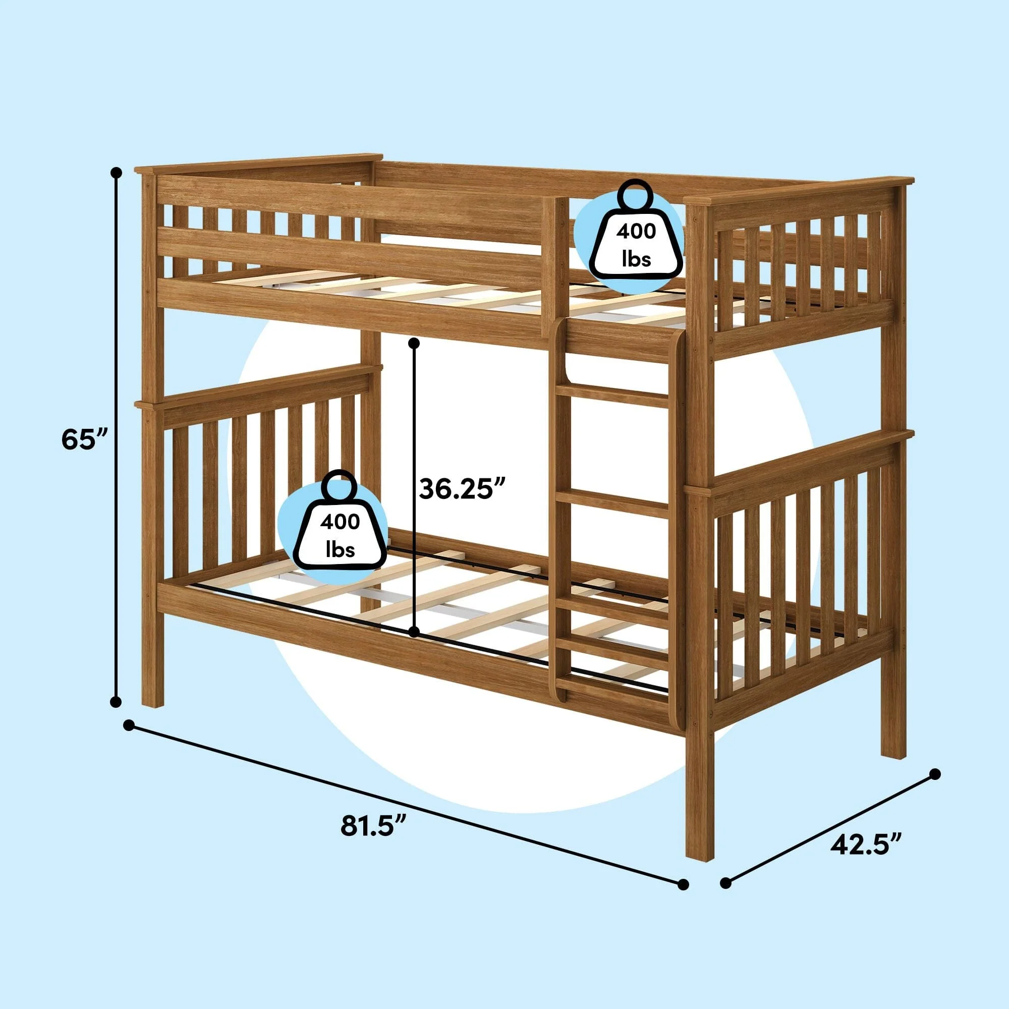 Twin Over Twin Bunk Bed - Image 35