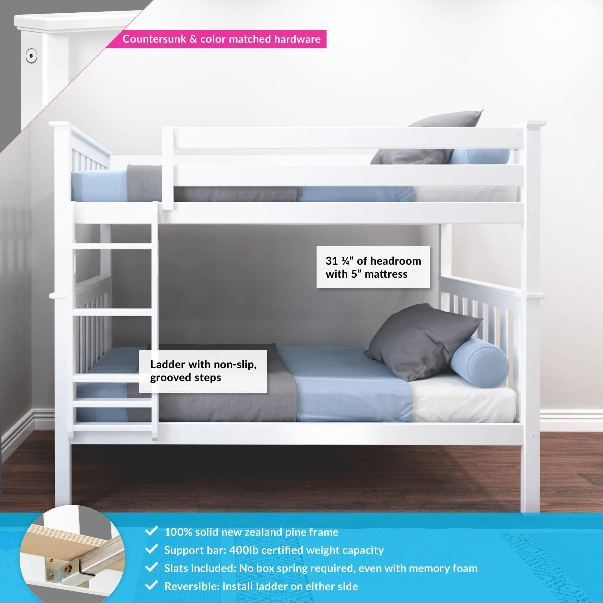 Twin Over Twin Bunk Bed - Image 7