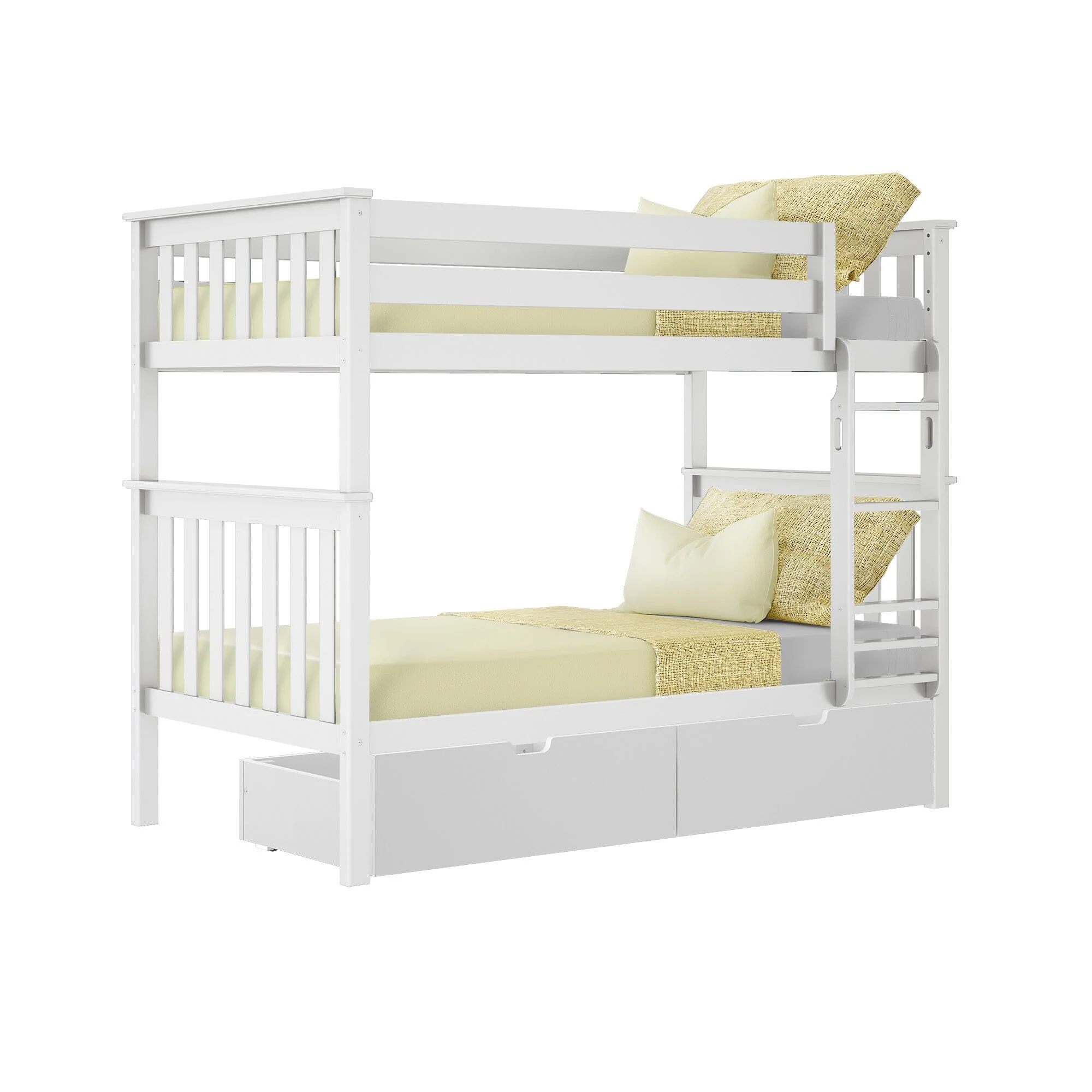 Twin Over Twin Bunk Bed With Storage Drawers - Image 8