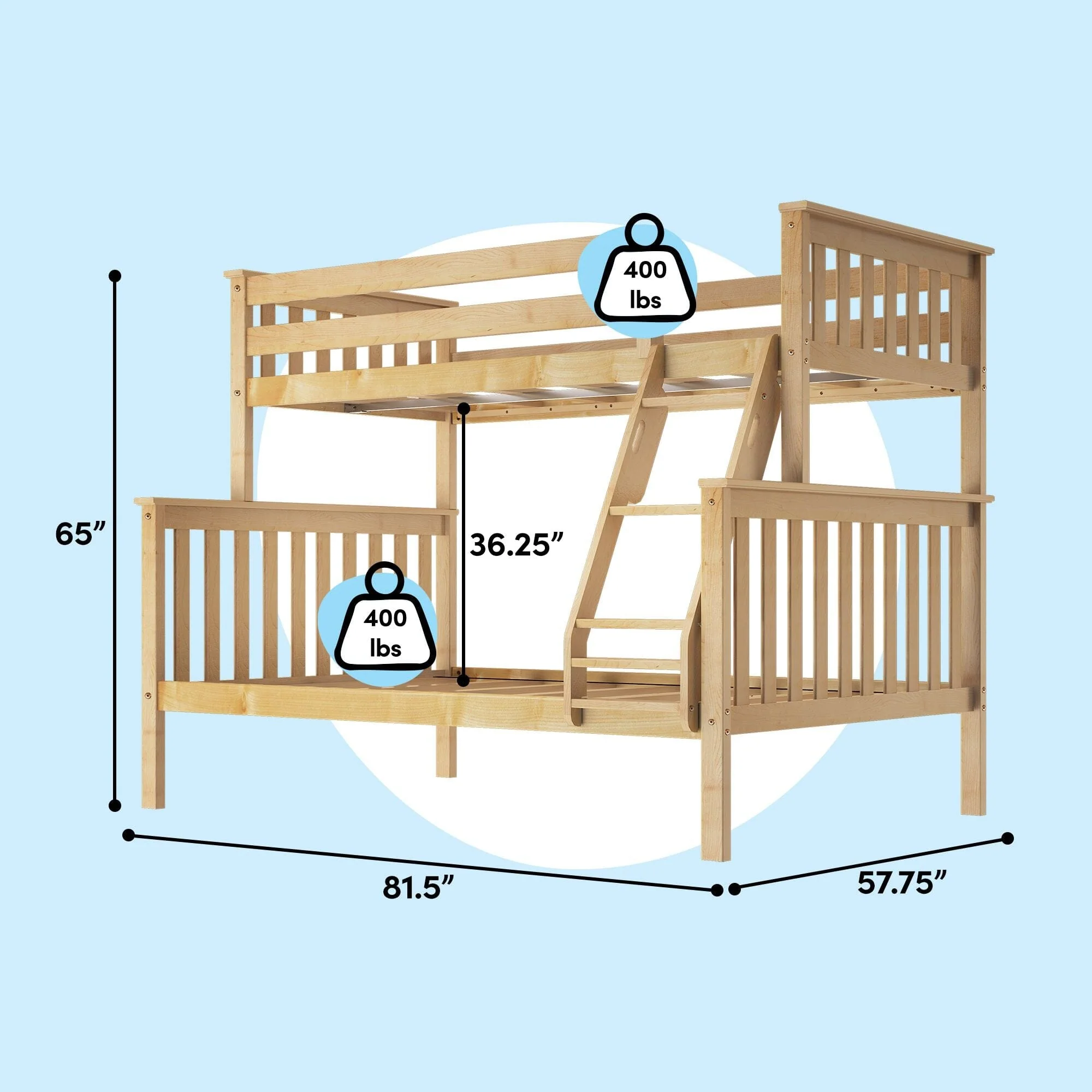 Twin Over Full Bunk Bed - Image 31
