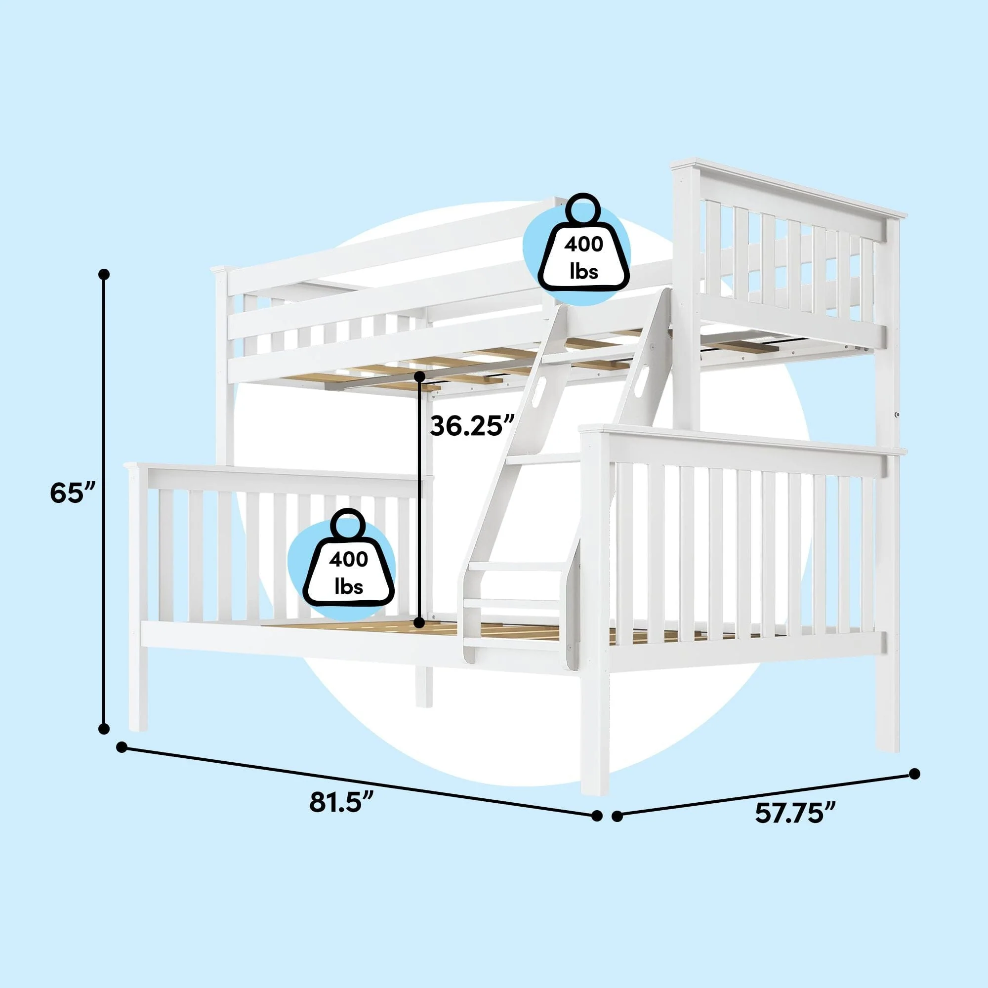 Twin Over Full Bunk Bed - Image 32