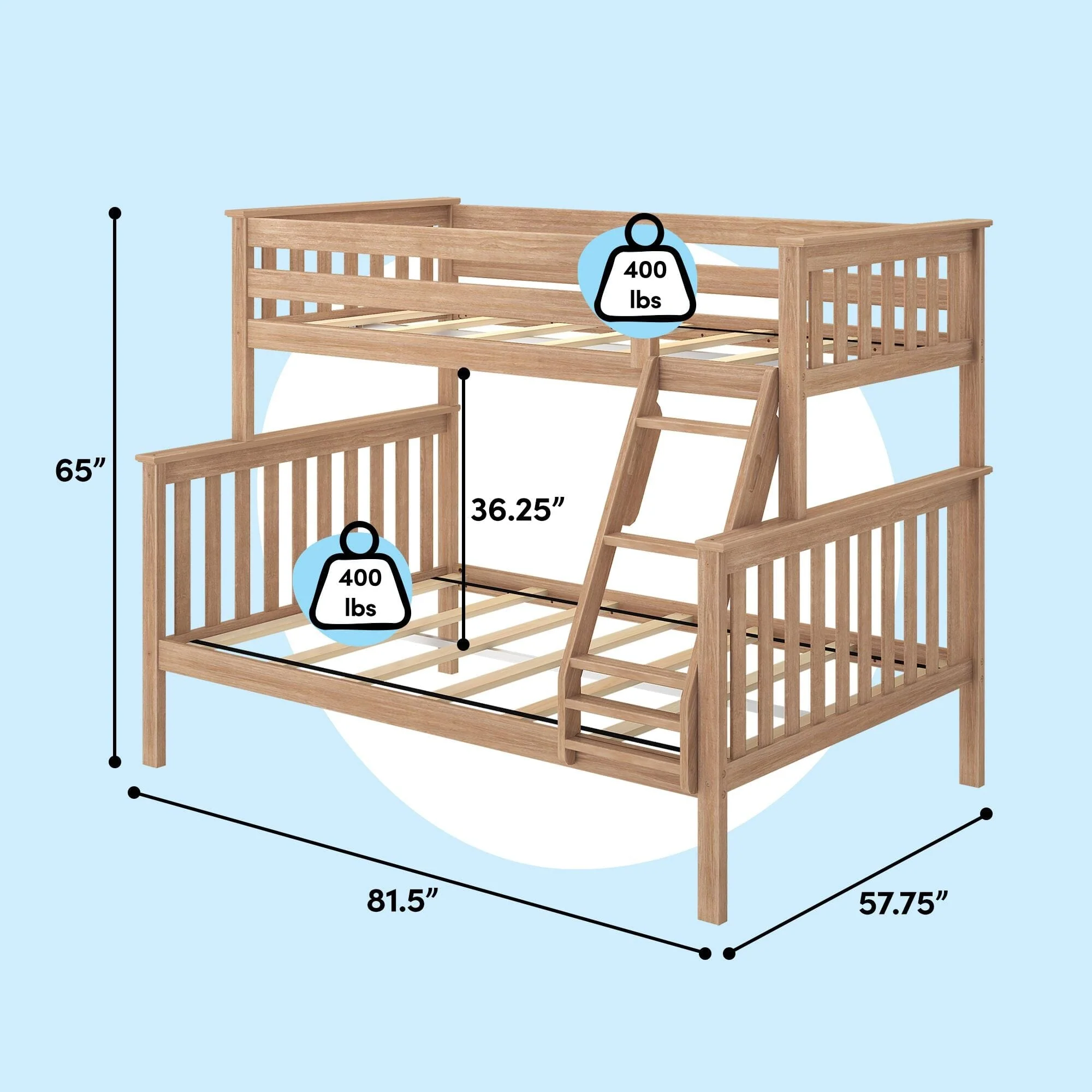 Twin Over Full Bunk Bed - Image 34