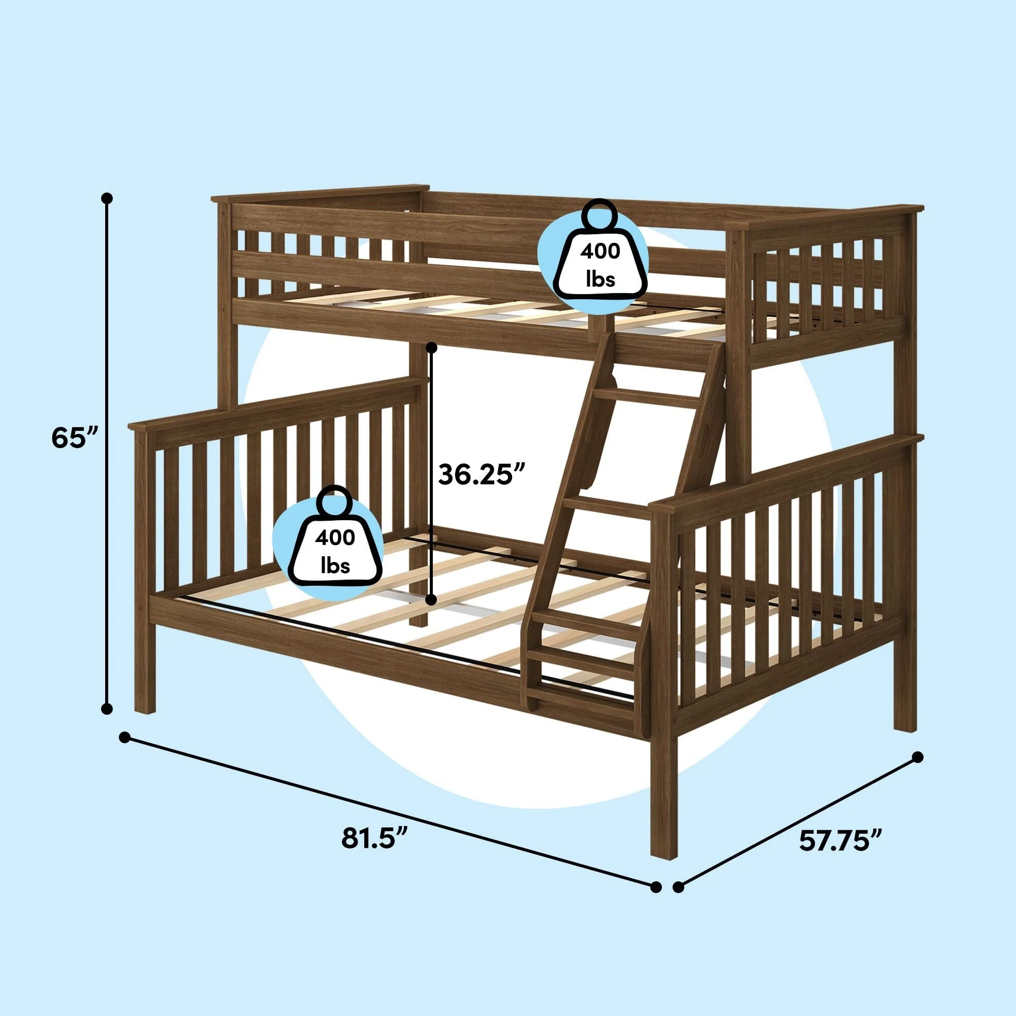 Twin Over Full Bunk Bed - Image 35