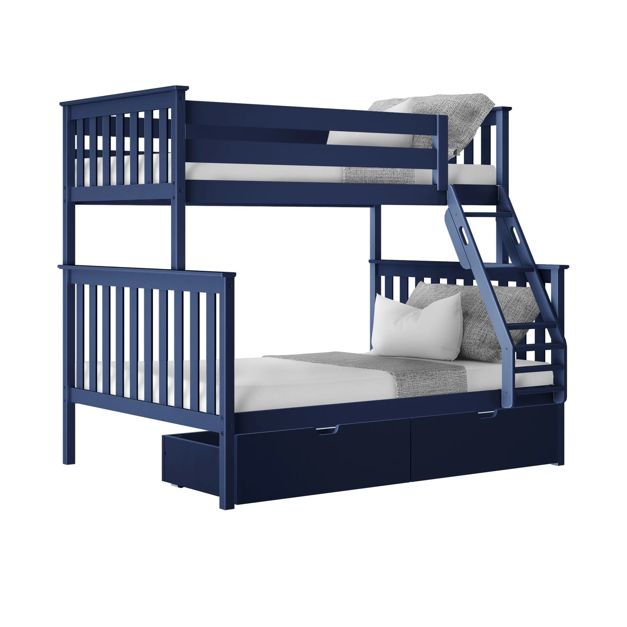 Twin Over Full Bunk Bed With Storage Drawers - Image 11