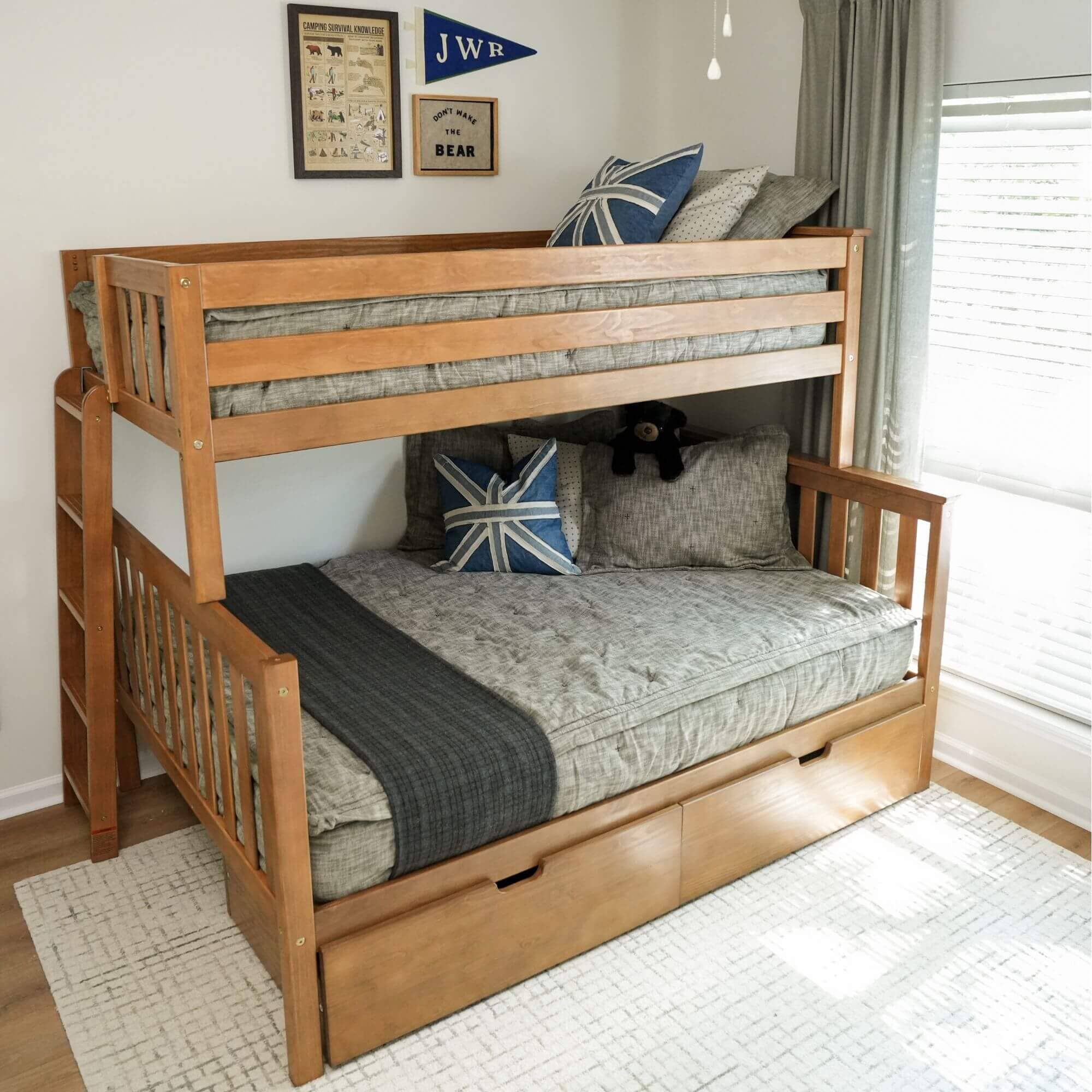 Twin Over Full Bunk Bed With Storage Drawers - Image 26