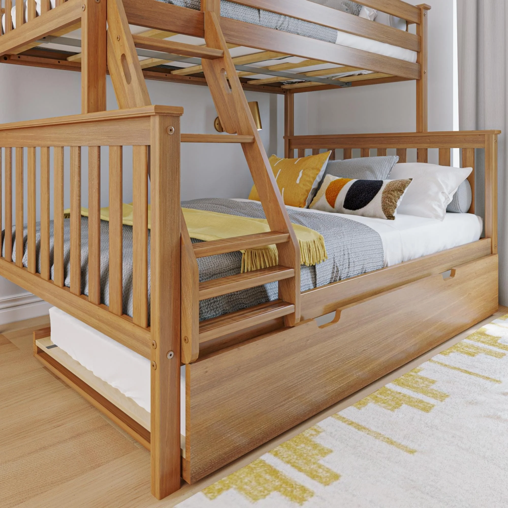 Twin Over Full Bunk Bed With Trundle - Image 9