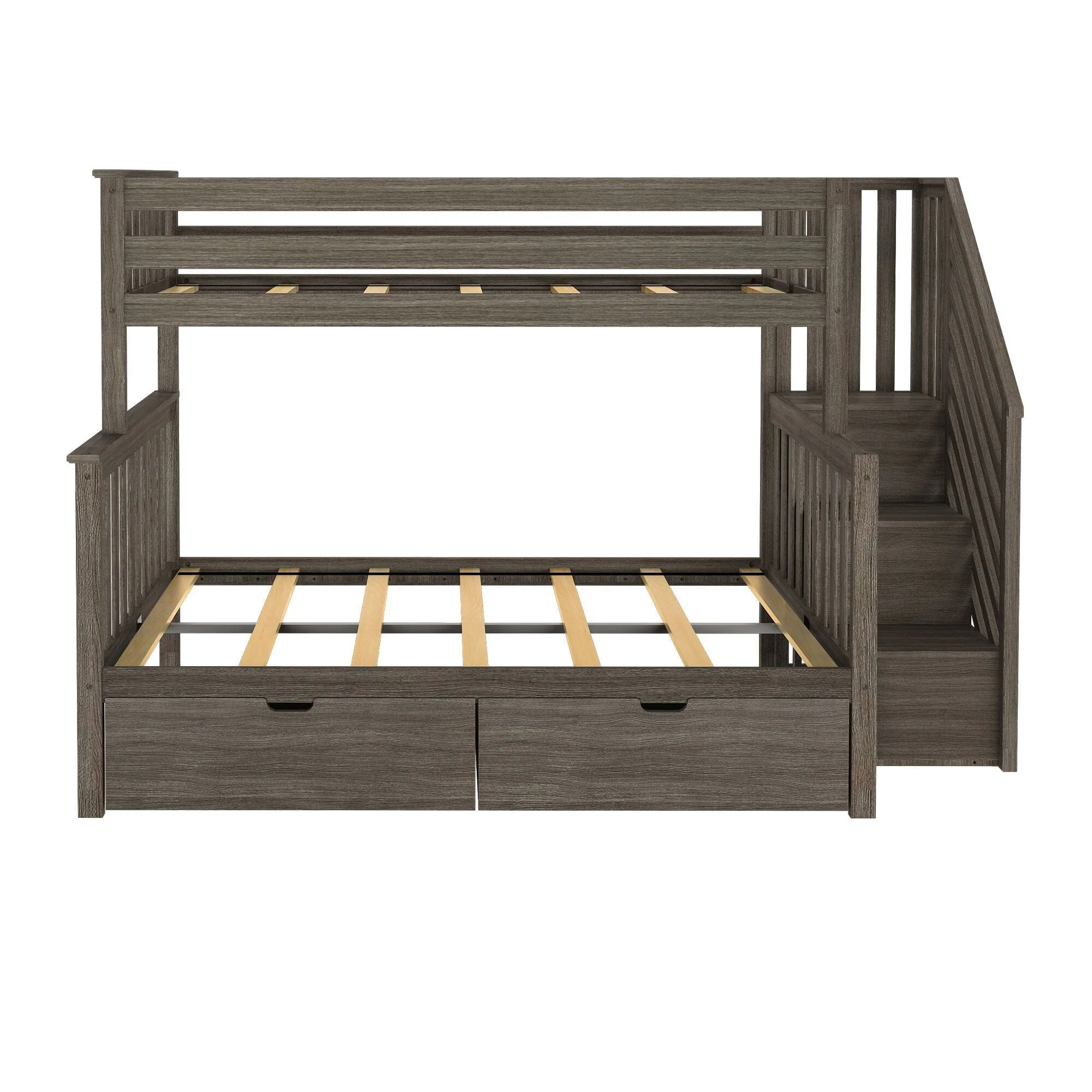 Twin Over Full Bunk Bed With Stairs & Storage Drawers - Image 13