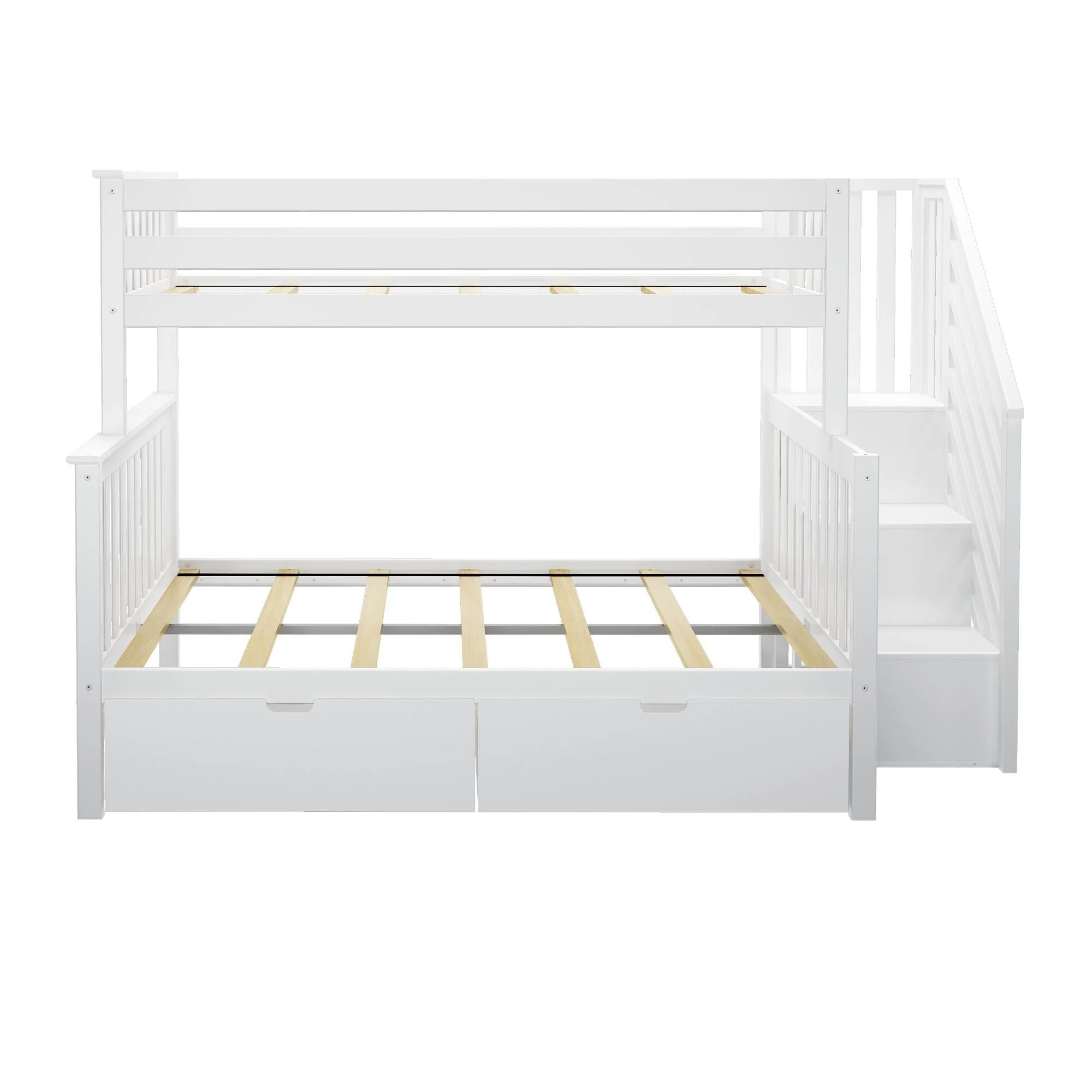 Twin Over Full Bunk Bed With Stairs & Storage Drawers - Image 14
