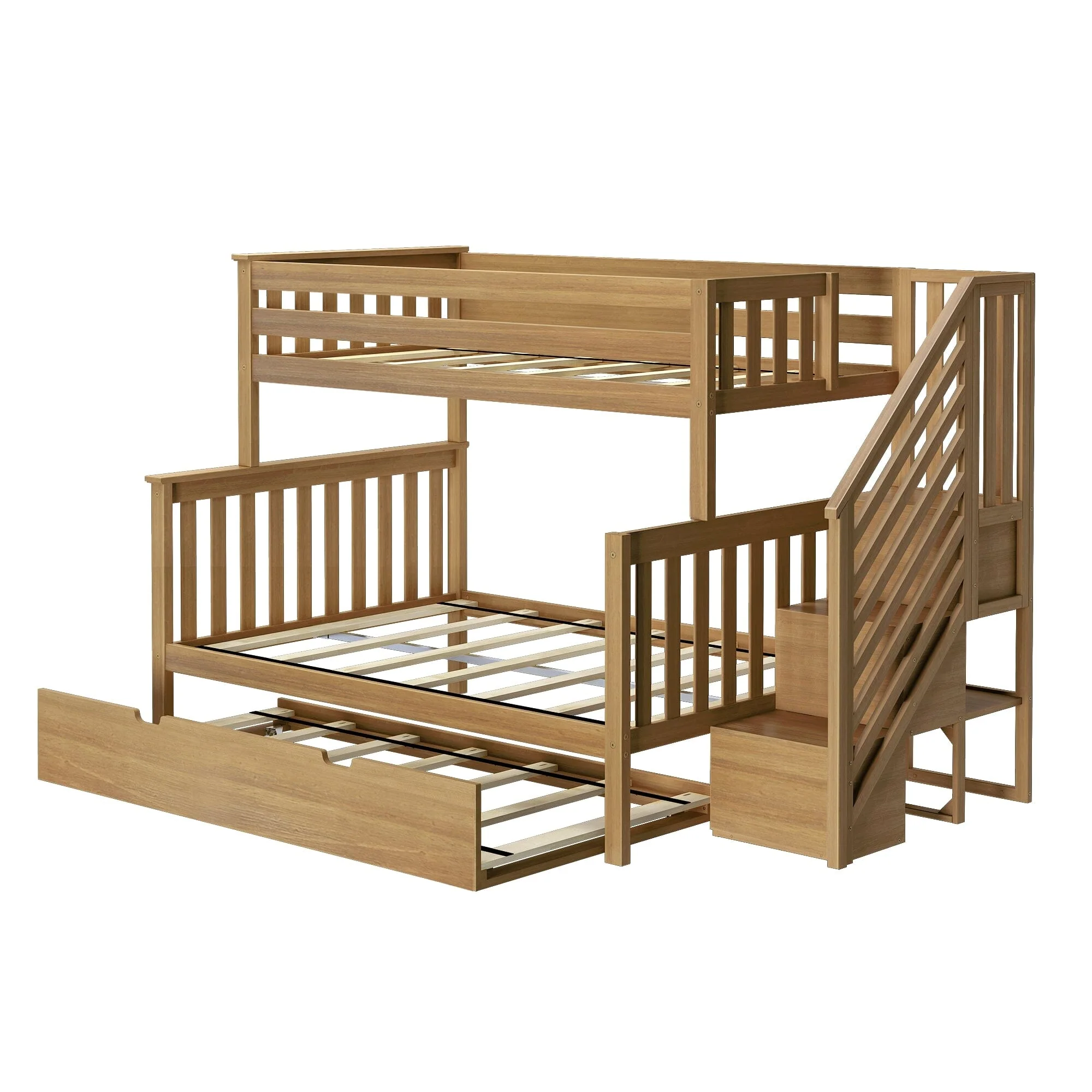 Twin Over Full Bunk Bed With Stairs & Trundle - Image 11