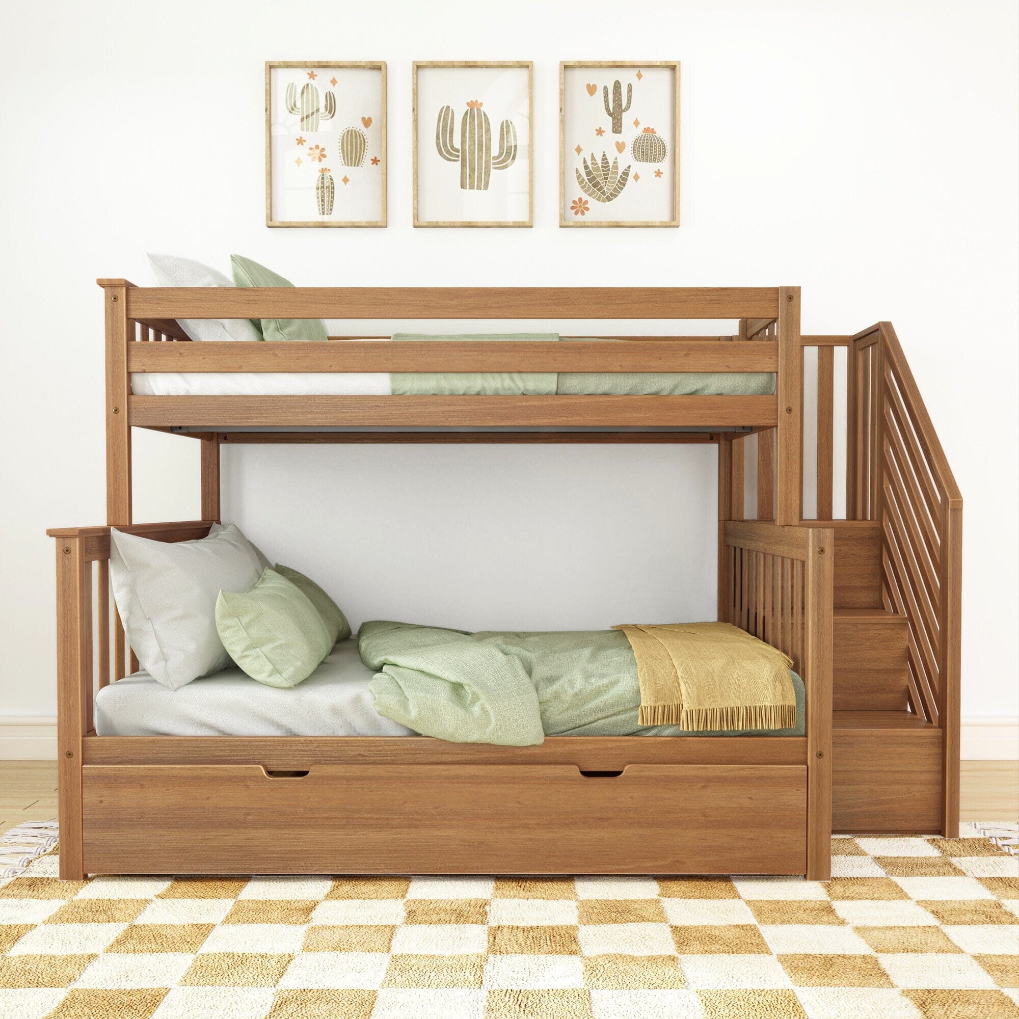 Twin Over Full Bunk Bed With Stairs & Trundle - Image 7