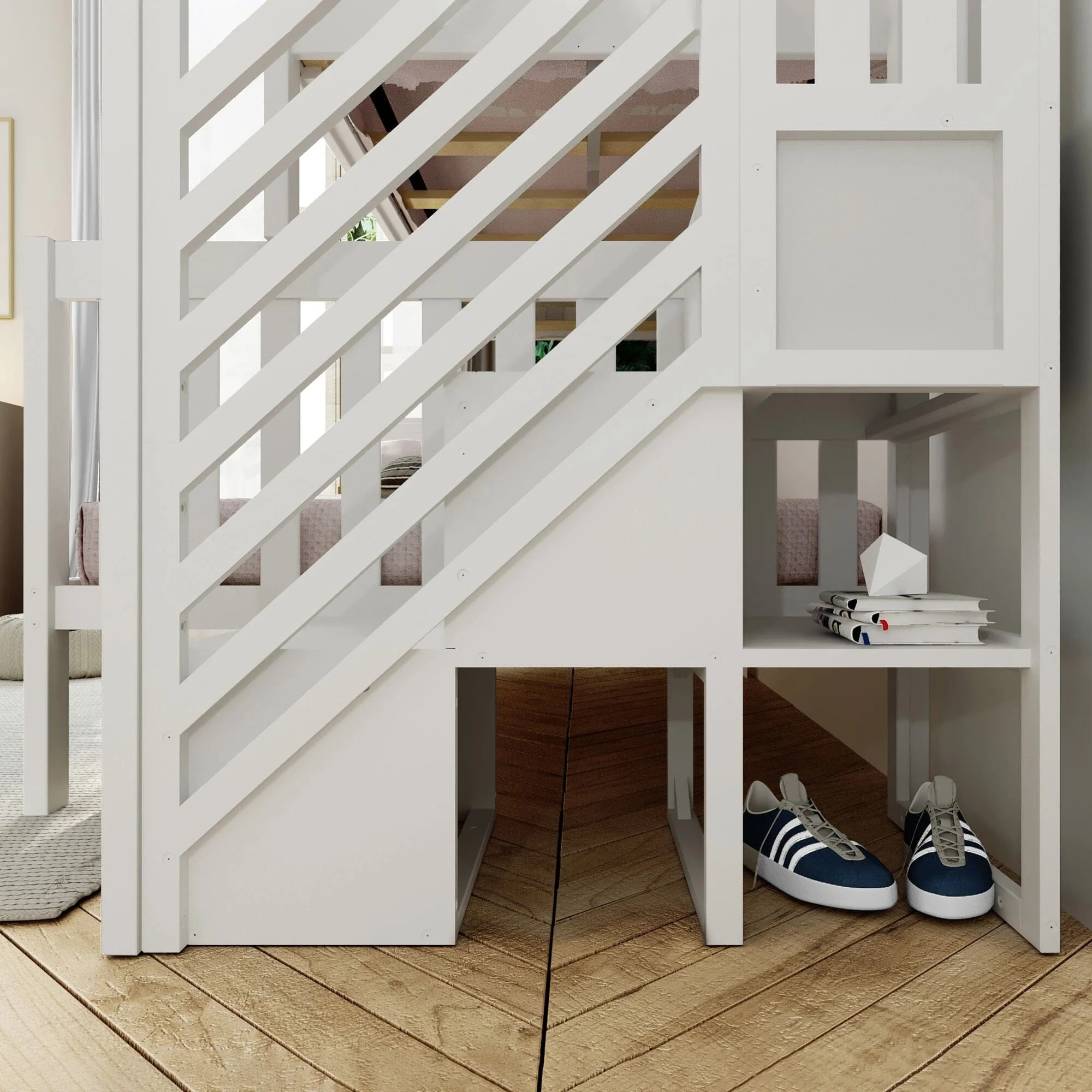 Twin Over Full Bunk Bed With Stairs - Image 16