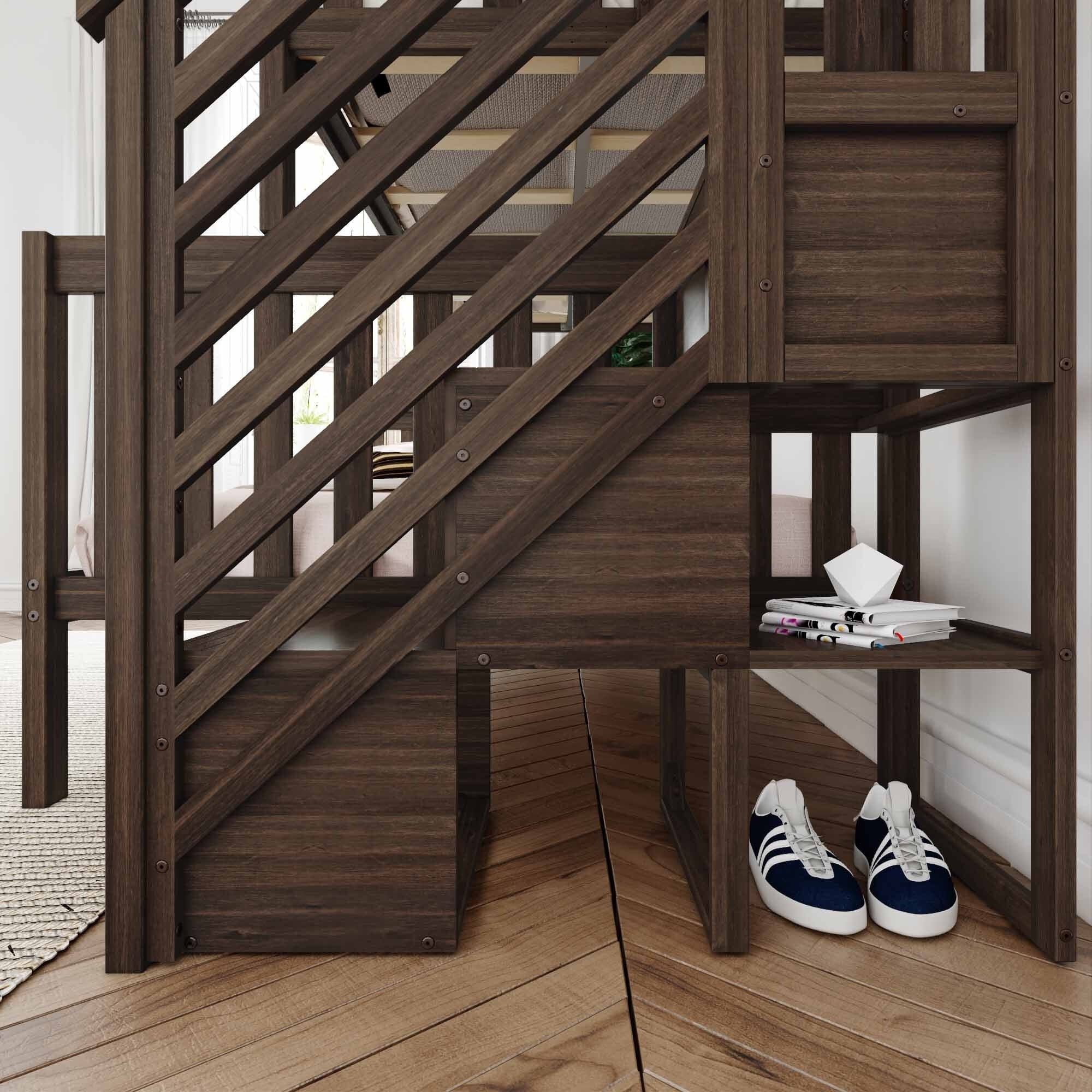 Twin Over Full Bunk Bed With Stairs - Image 19