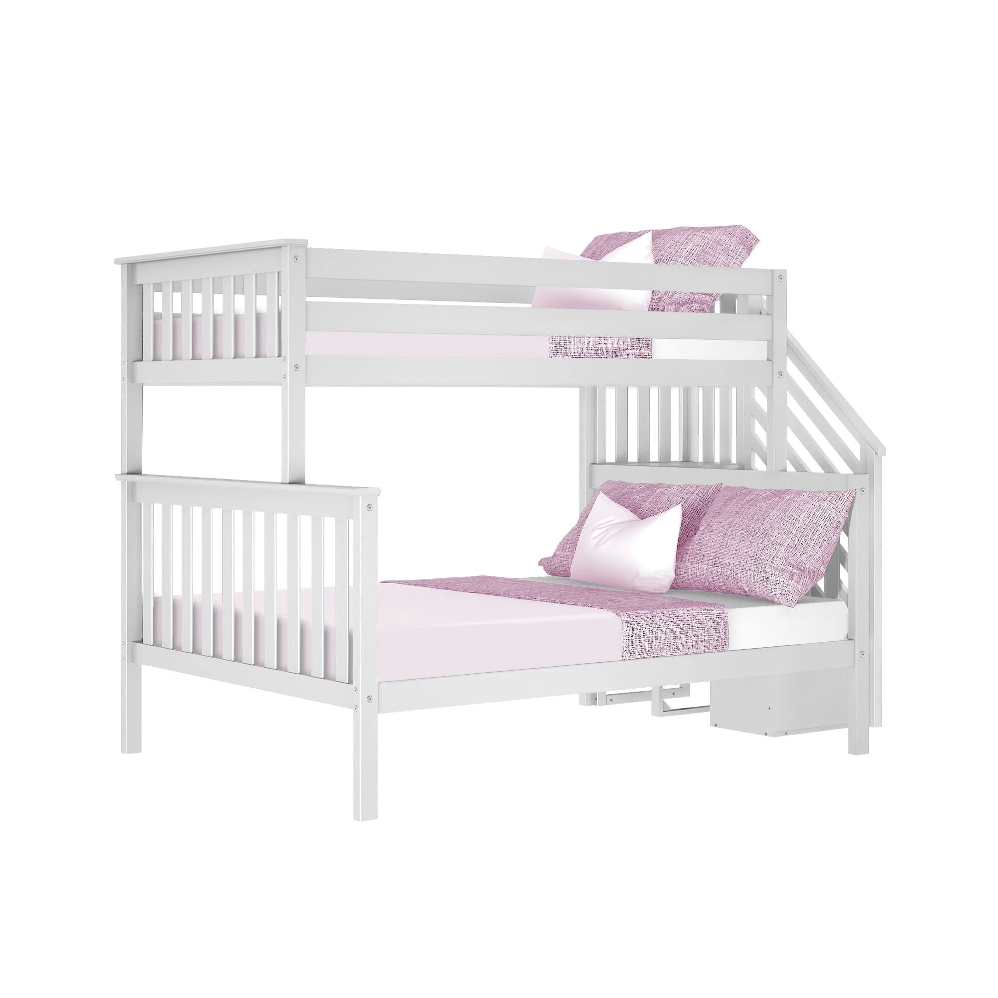Twin Over Full Bunk Bed With Stairs - Image 9