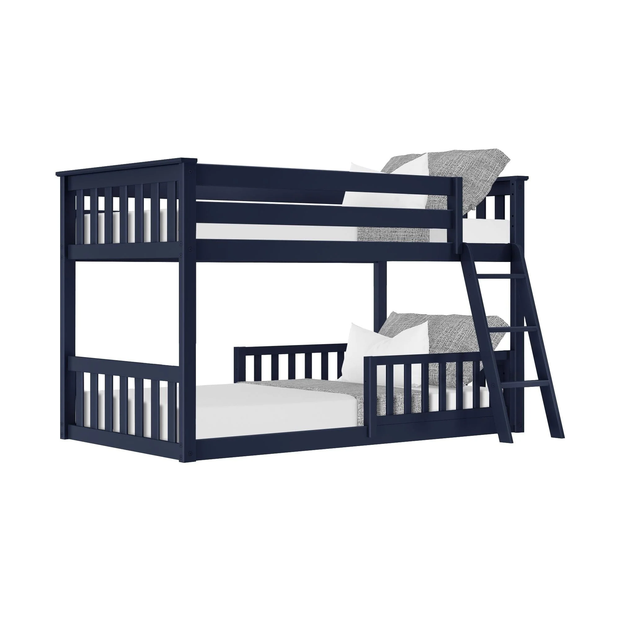 Twin Over Twin Low Bunk With Guardrails - Image 41