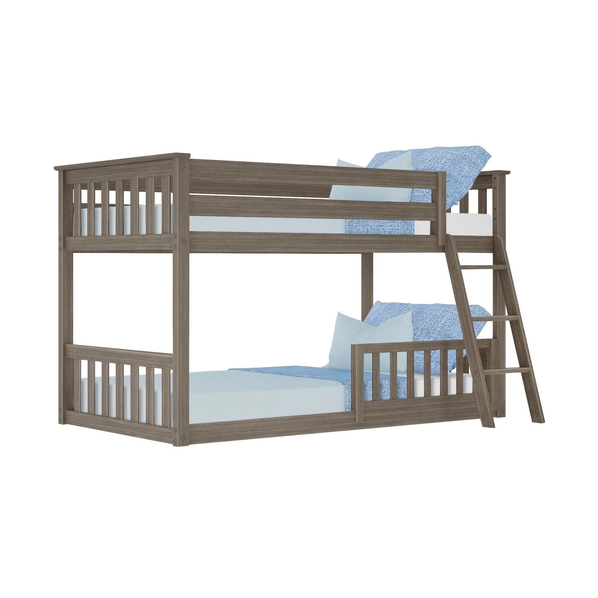 Twin Over Twin Low Bunk With Guardrails - Image 43
