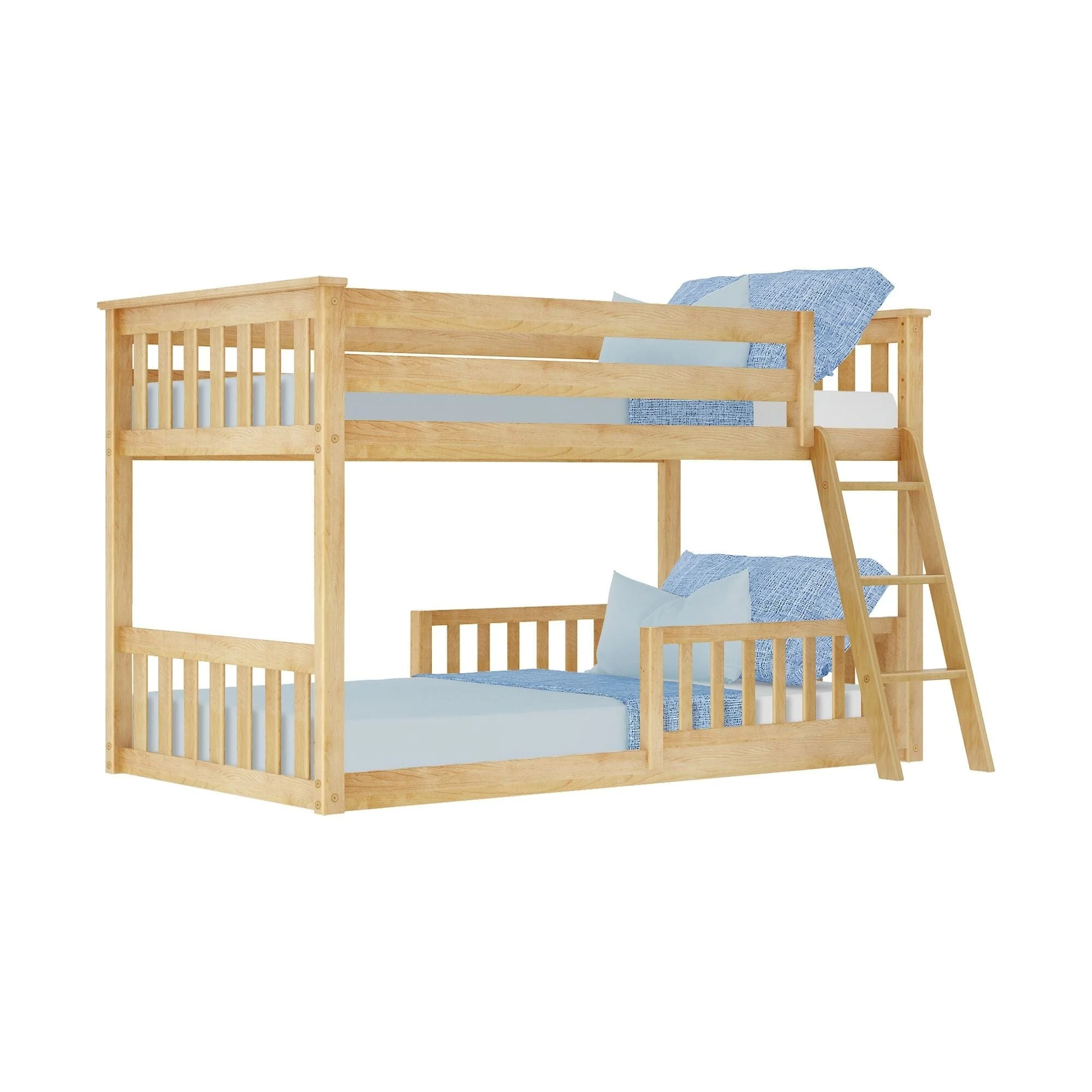 Twin Over Twin Low Bunk With Guardrails - Image 45