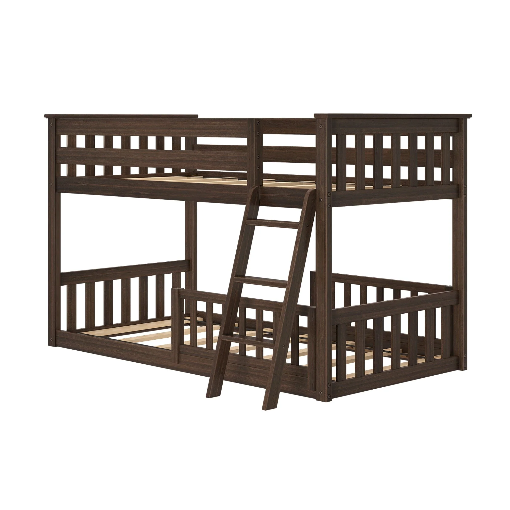 Twin Over Twin Low Bunk With Guardrails - Image 53