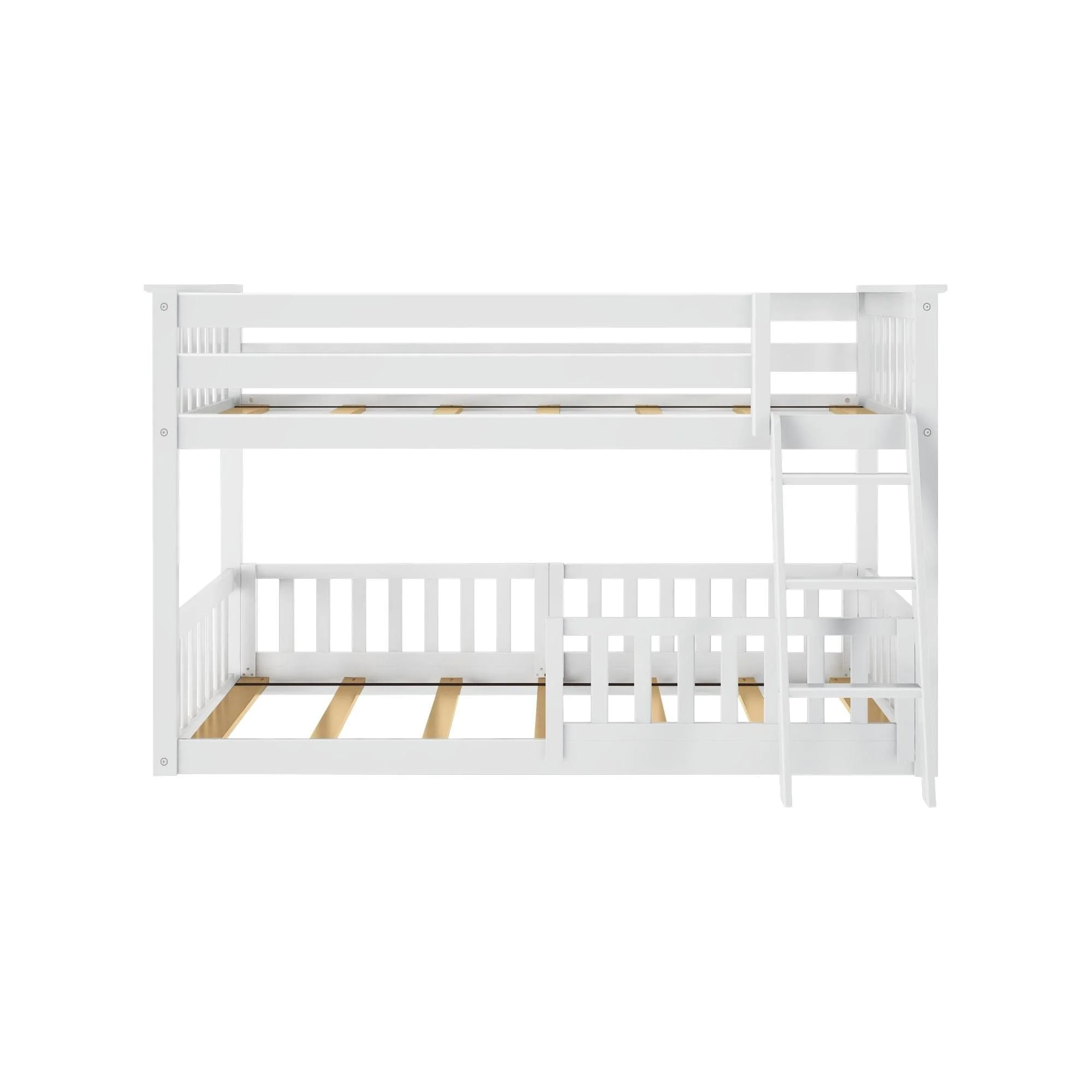 Twin Over Twin Low Bunk With Guardrails - Image 57