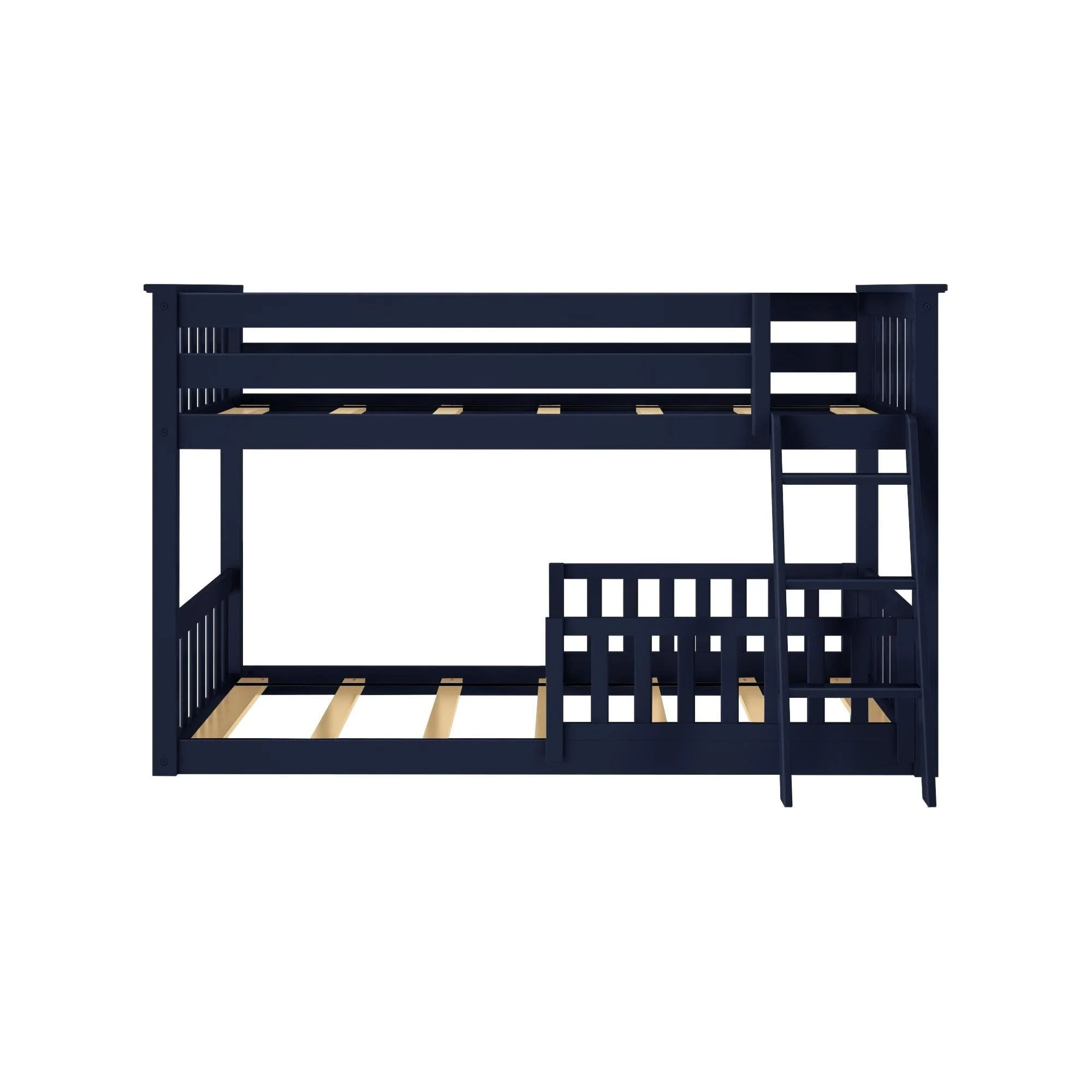 Twin Over Twin Low Bunk With Guardrails - Image 59