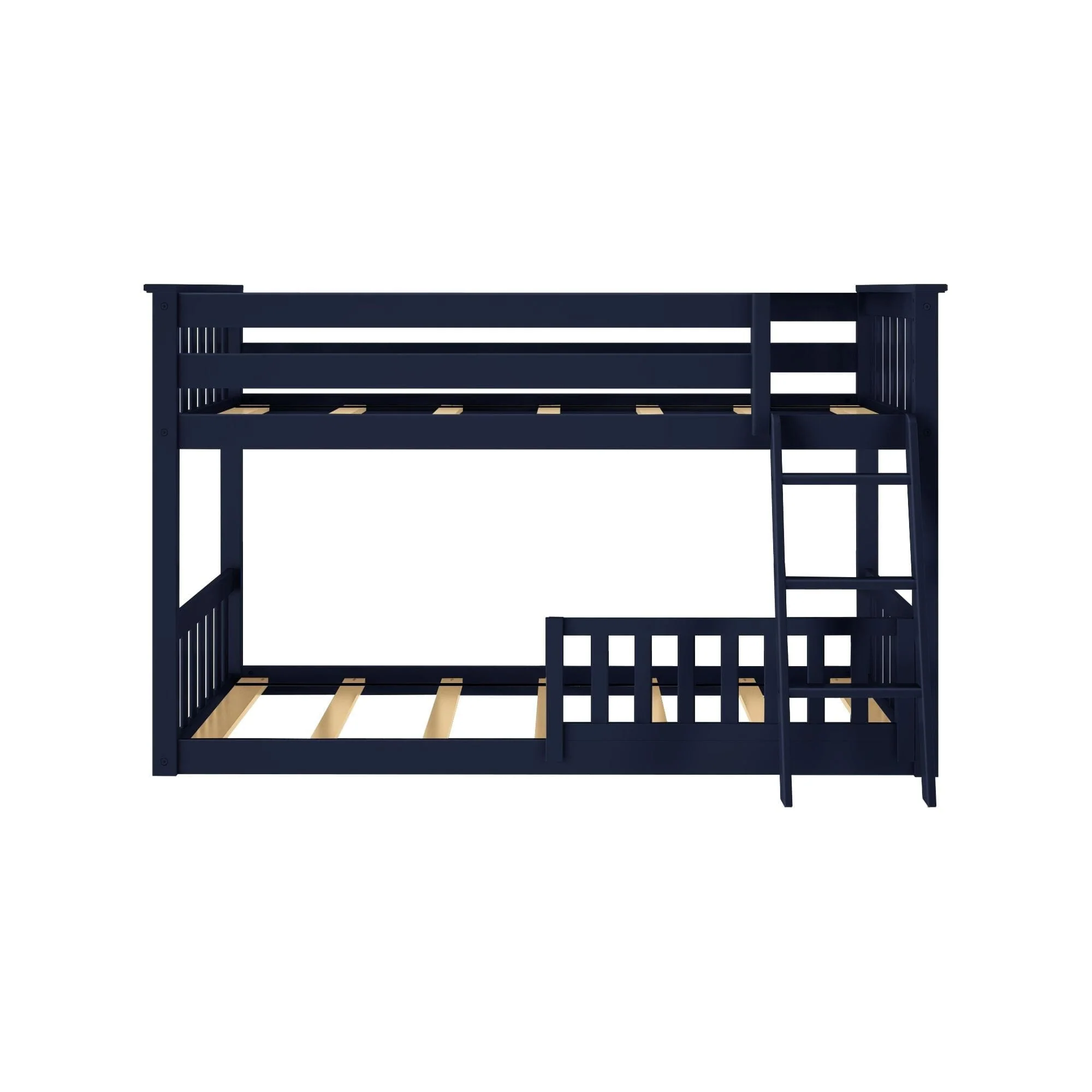 Twin Over Twin Low Bunk With Guardrails - Image 66