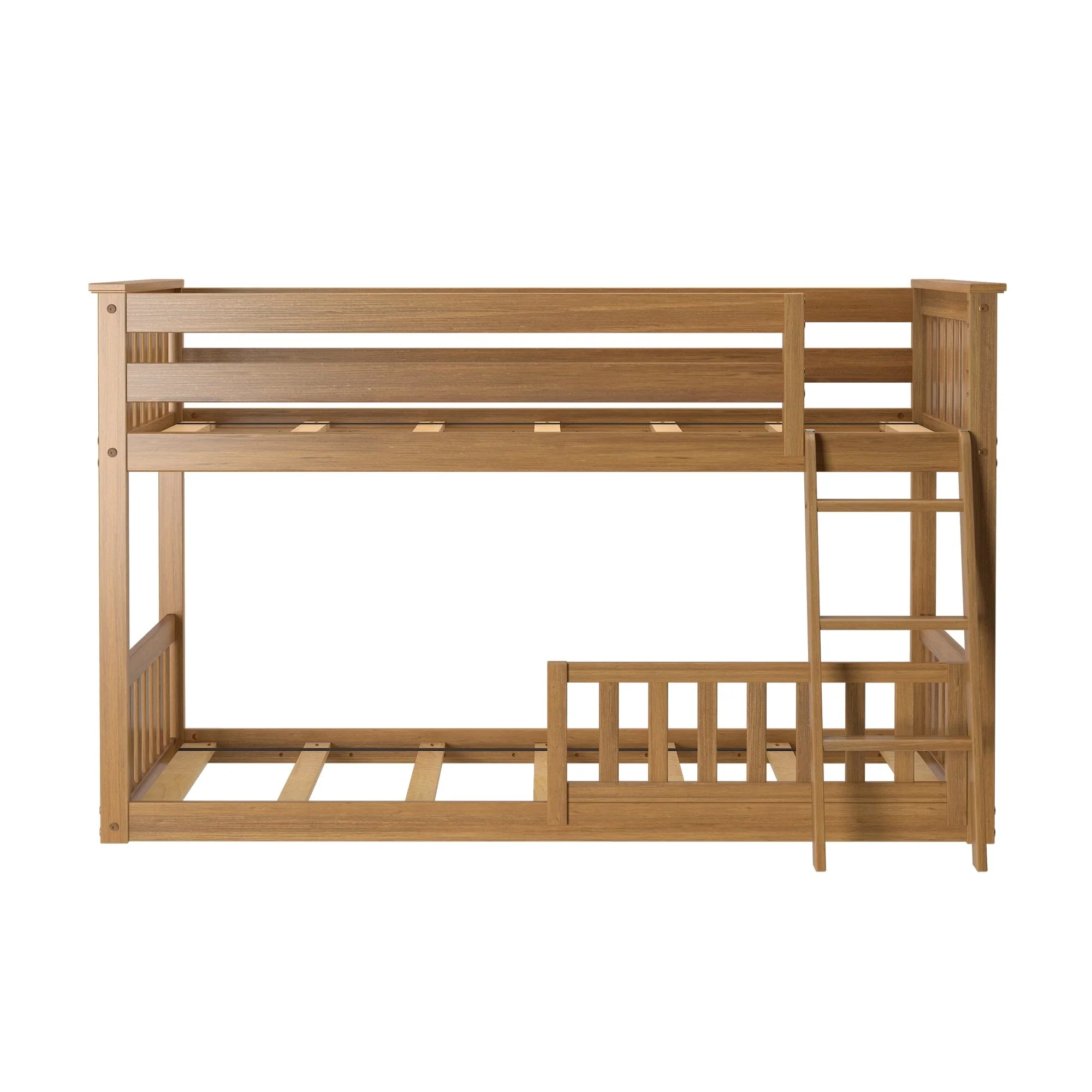 Twin Over Twin Low Bunk With Guardrails - Image 67