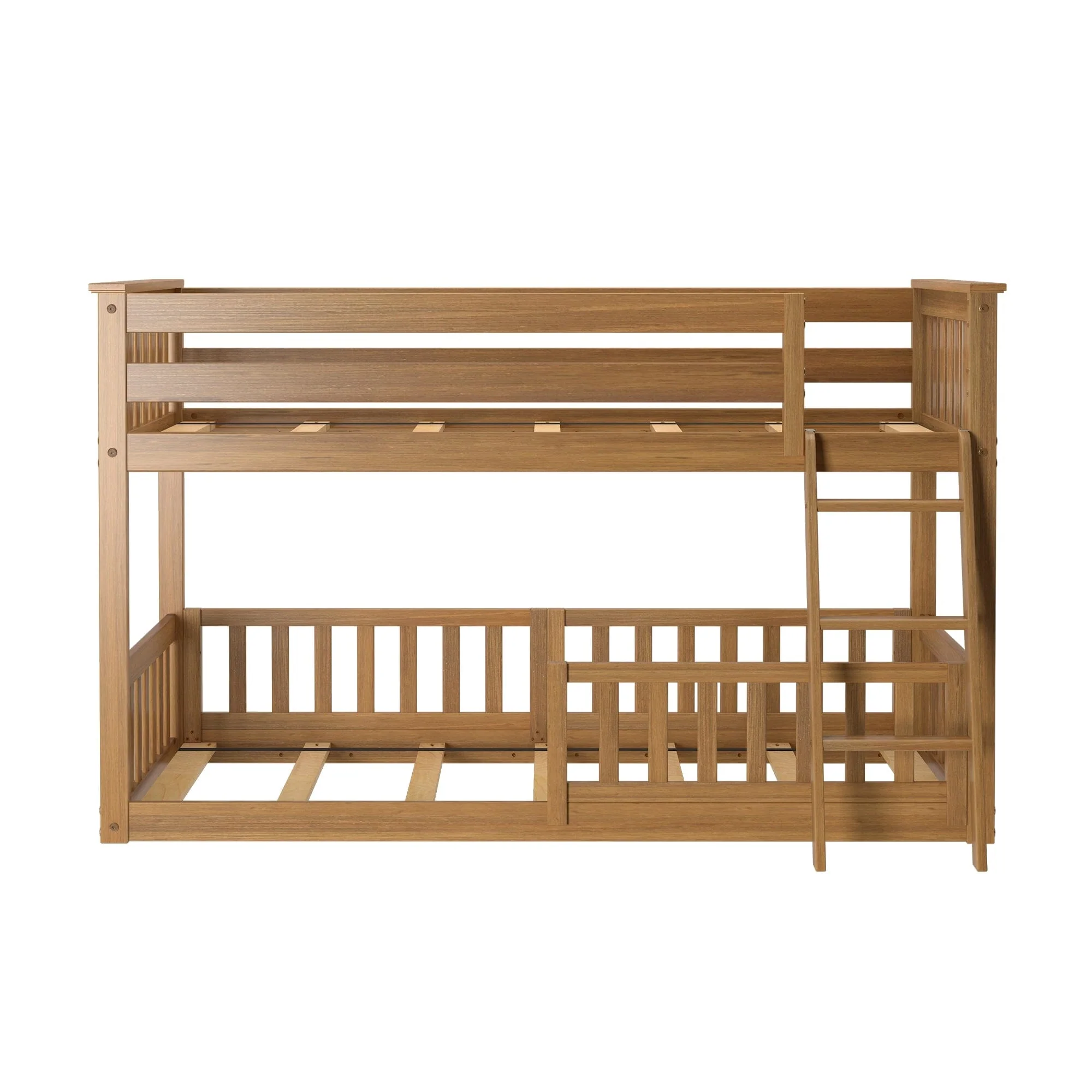 Twin Over Twin Low Bunk With Guardrails - Image 69