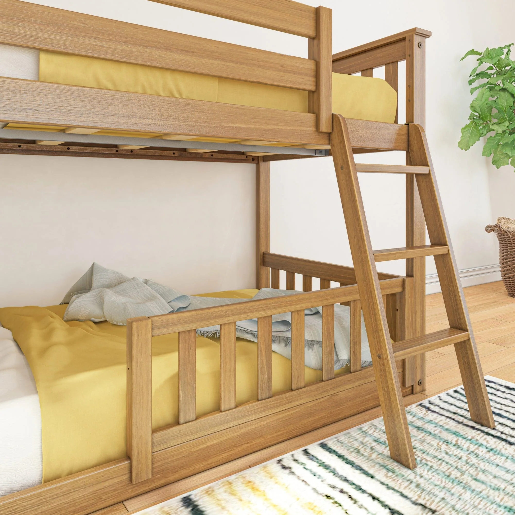 Twin Over Twin Low Bunk With Guardrails - Image 90