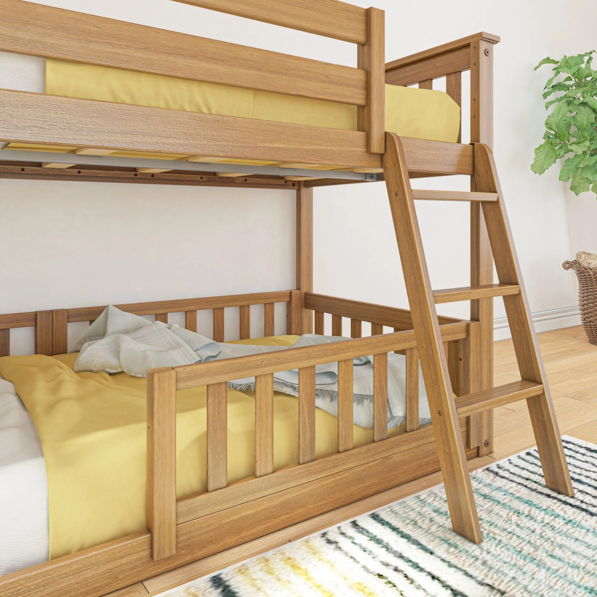 Twin Over Twin Low Bunk With Guardrails - Image 92