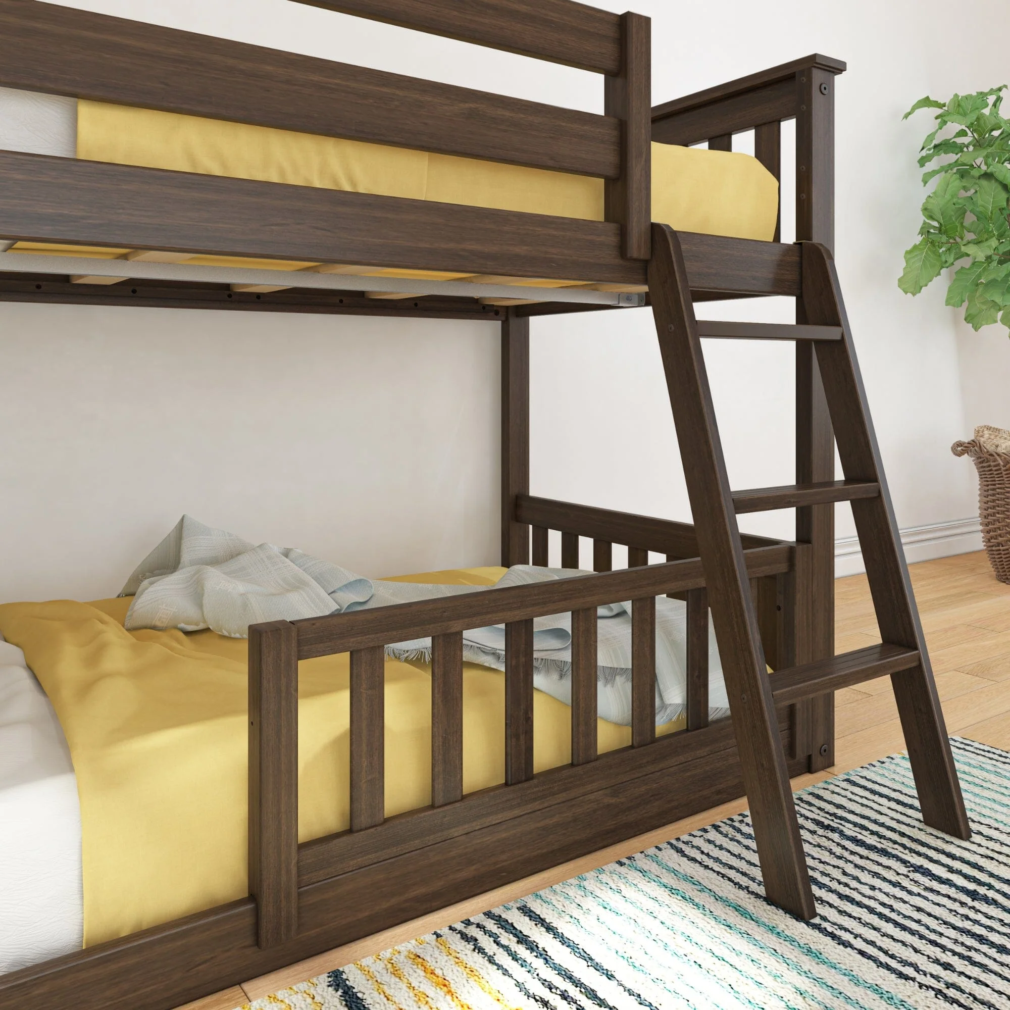 Twin Over Twin Low Bunk With Guardrails - Image 93