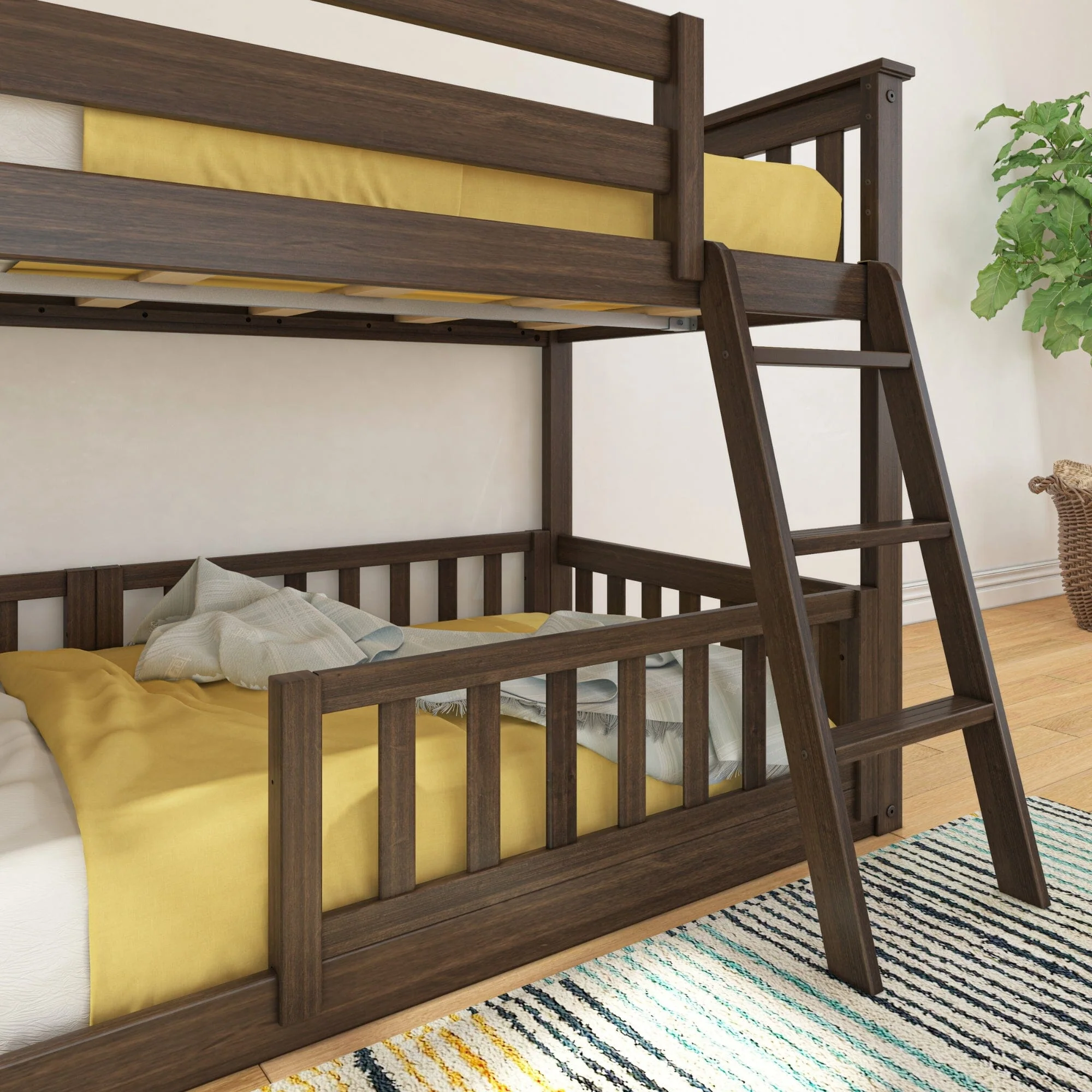 Twin Over Twin Low Bunk With Guardrails - Image 95