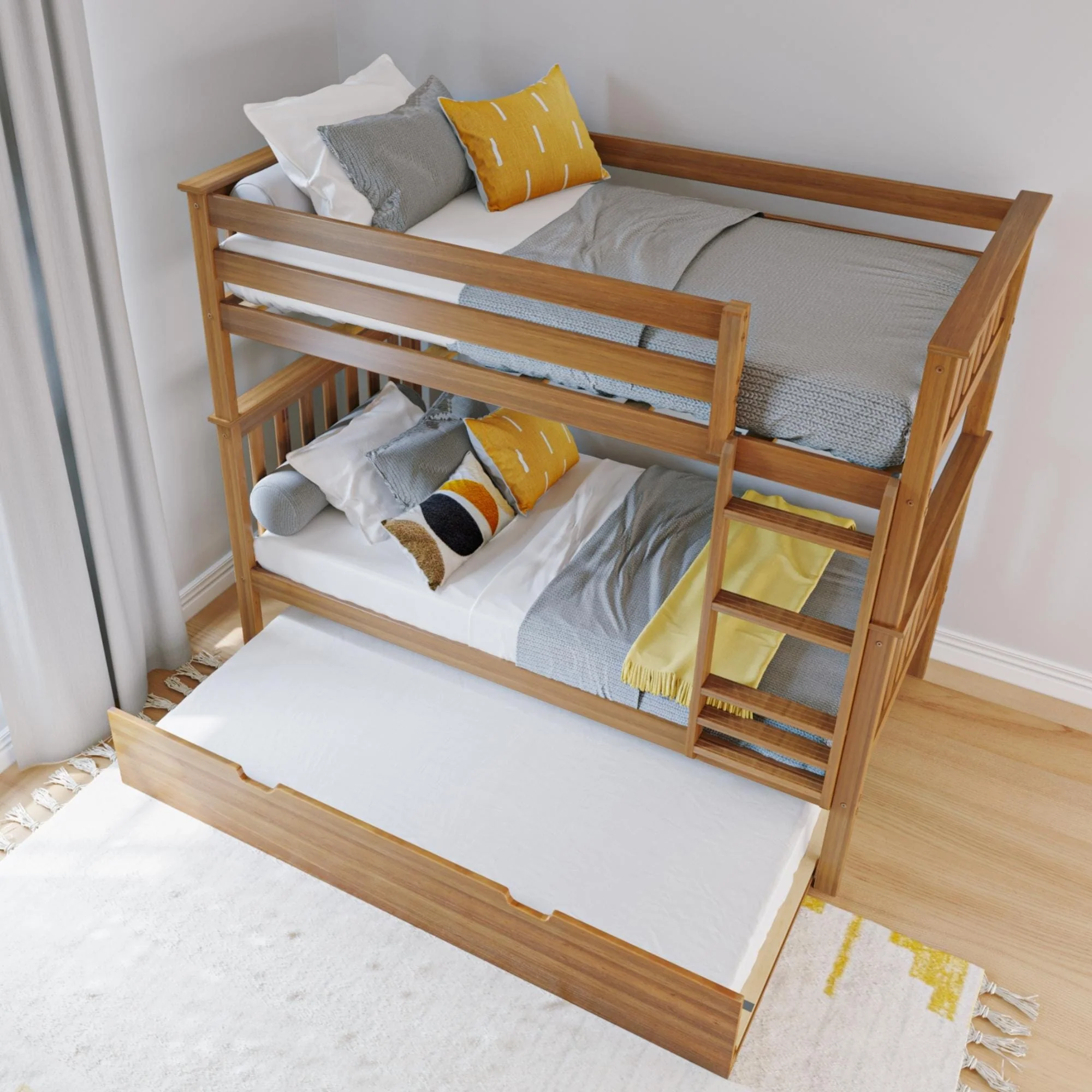 Twin Over Twin Bunk Bed With Trundle - Image 28