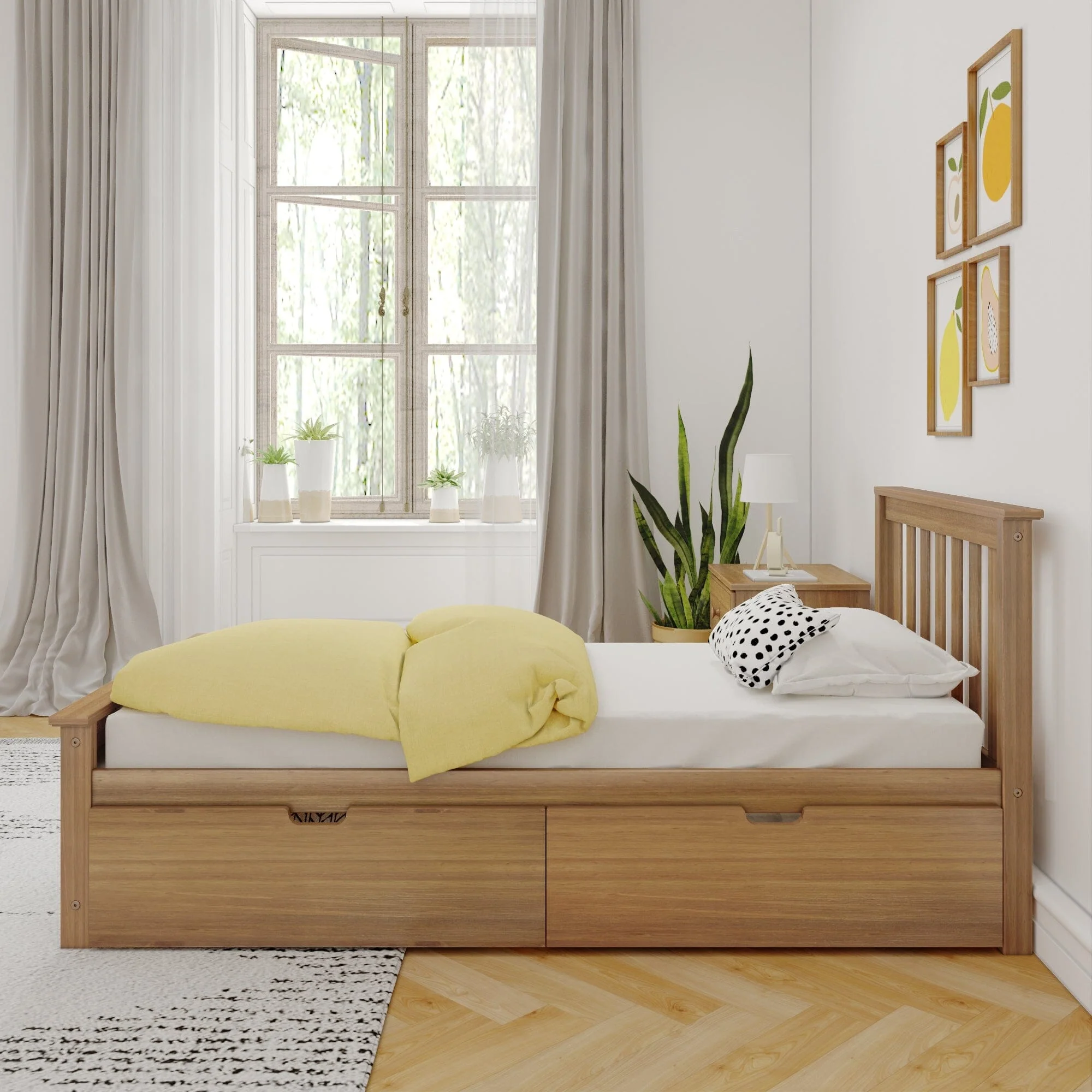 Twin Slatted Bed With Storage Drawers - Image 11