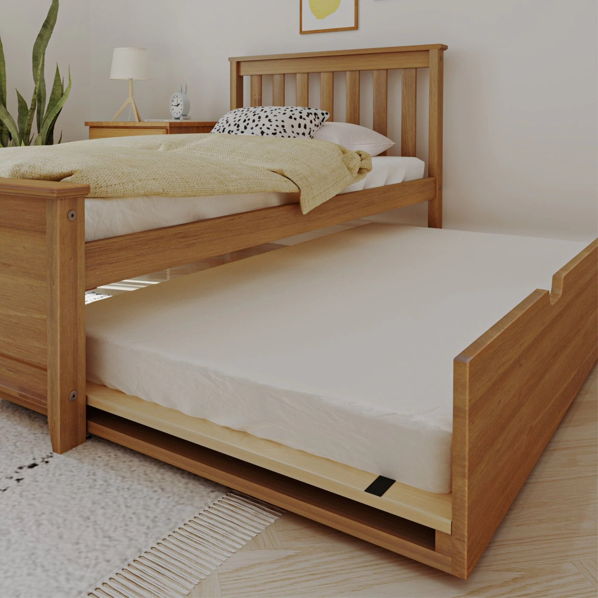 Twin Slatted Bed With Trundle - Image 11