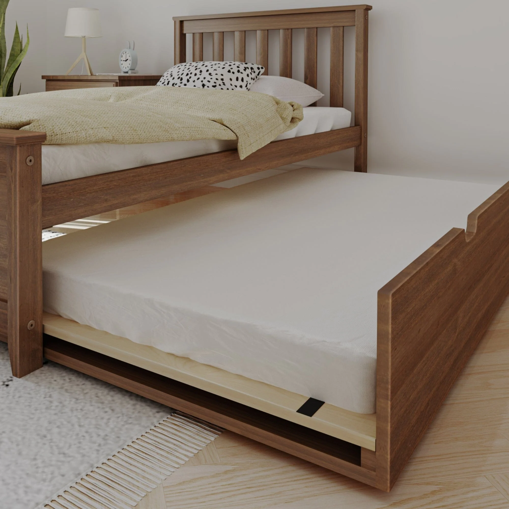 Twin Slatted Bed With Trundle - Image 12