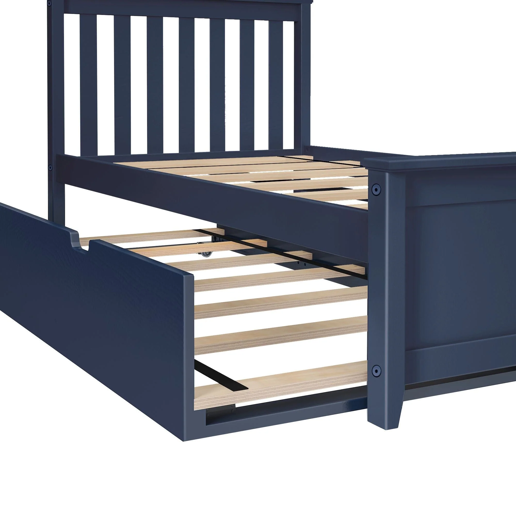Twin Slatted Bed With Trundle - Image 28