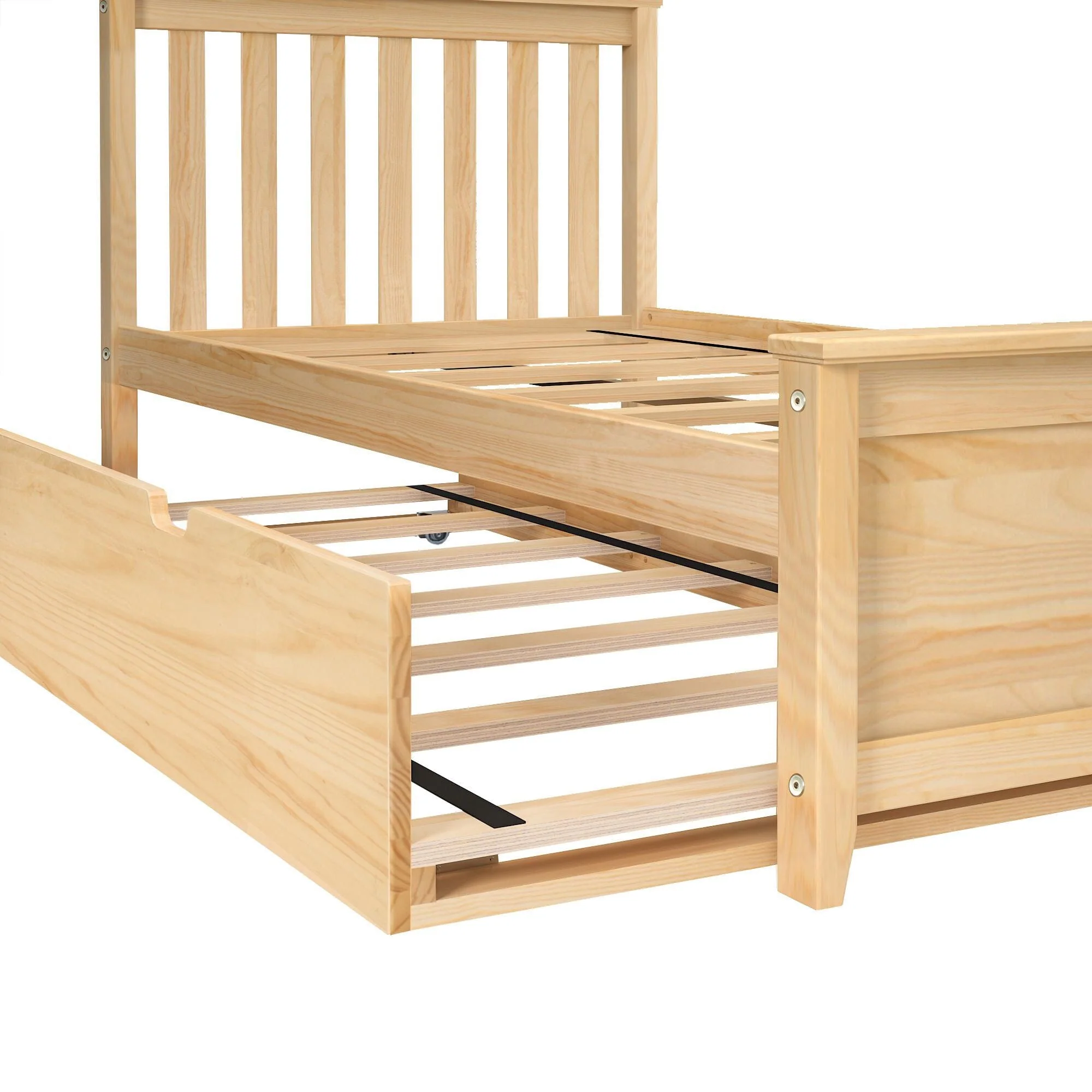 Twin Slatted Bed With Trundle - Image 32